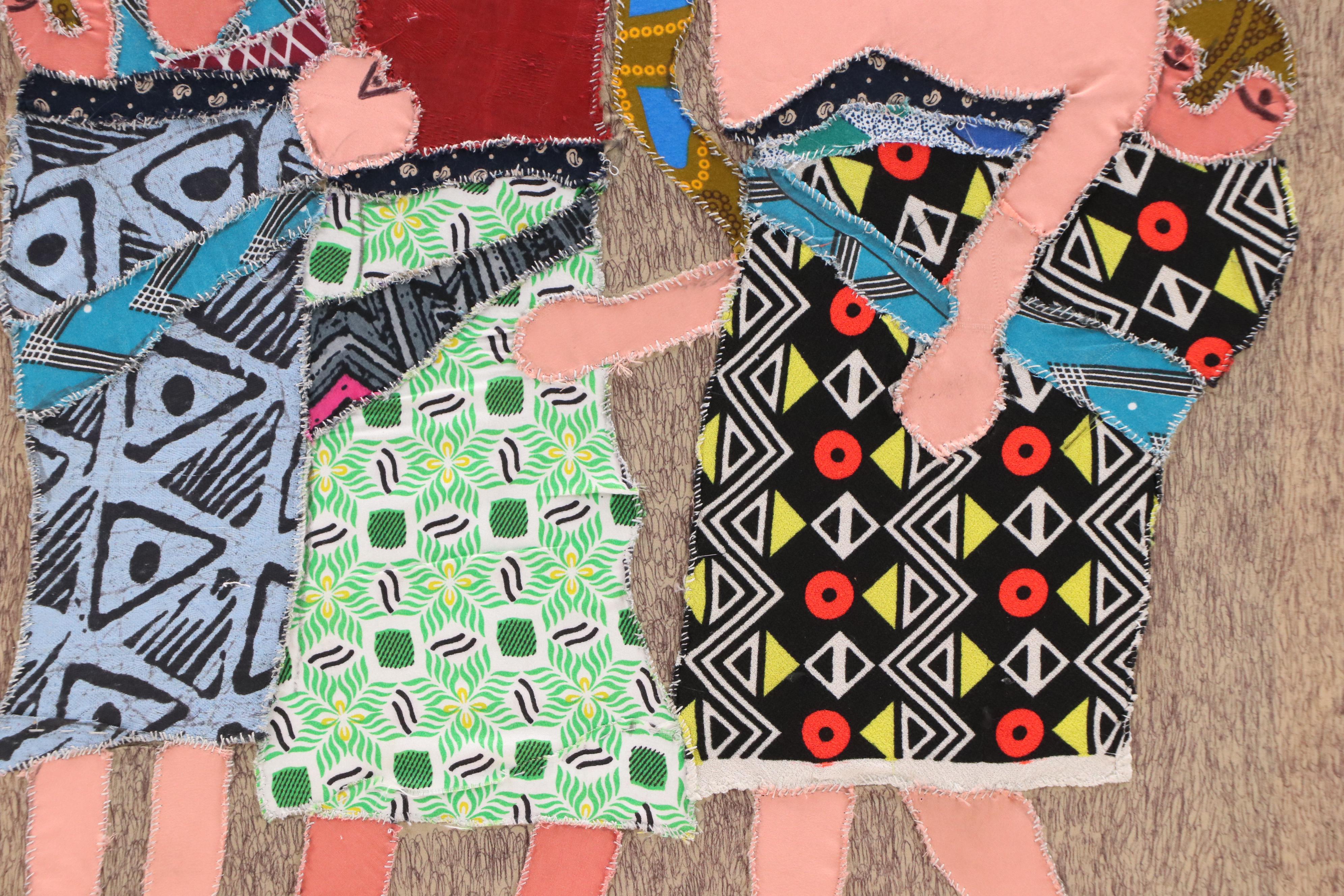 Kayode Buraimoh Stylized Mixed Media Collage "Asogbo," 2018