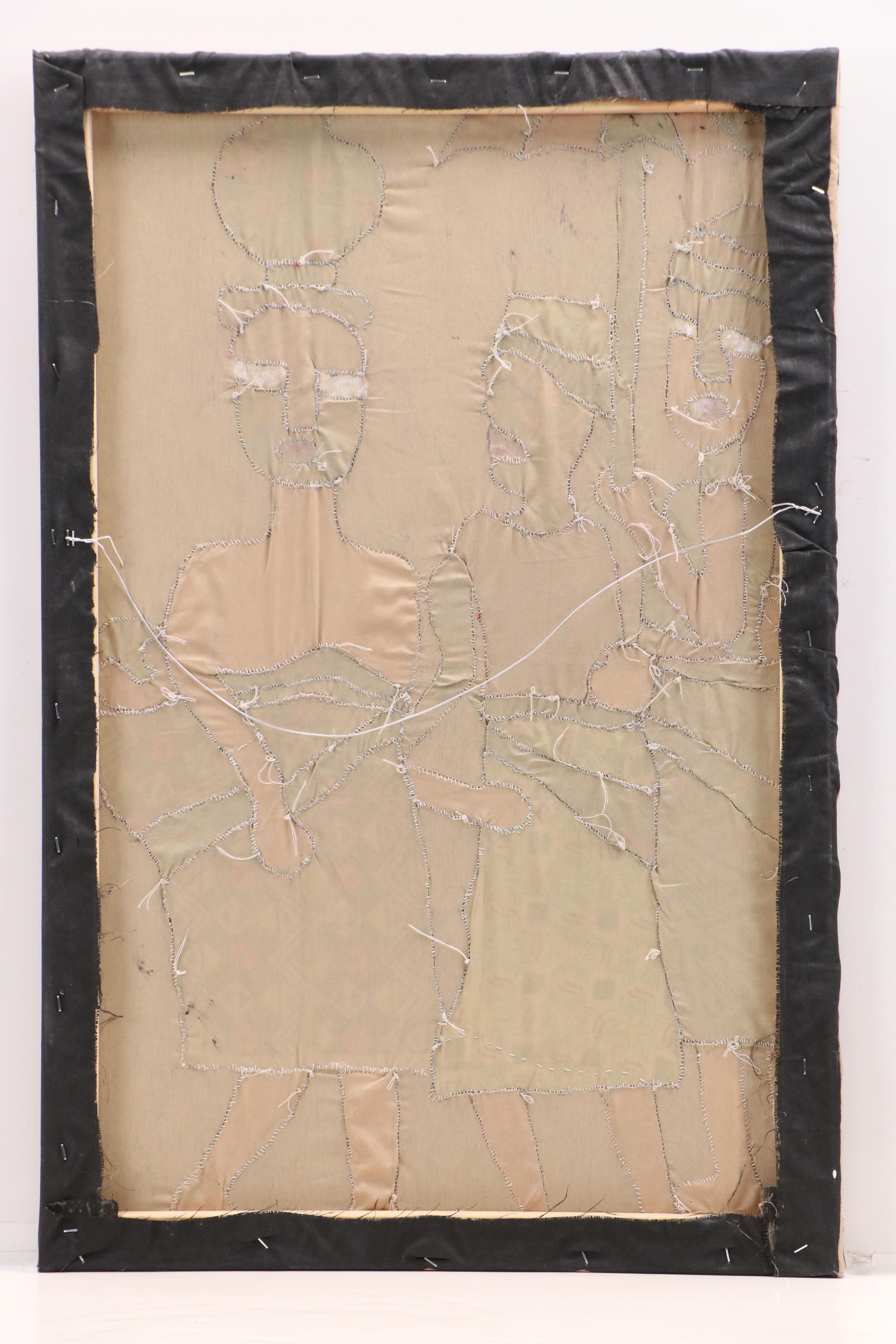 Kayode Buraimoh Stylized Mixed Media Collage "Asogbo," 2018