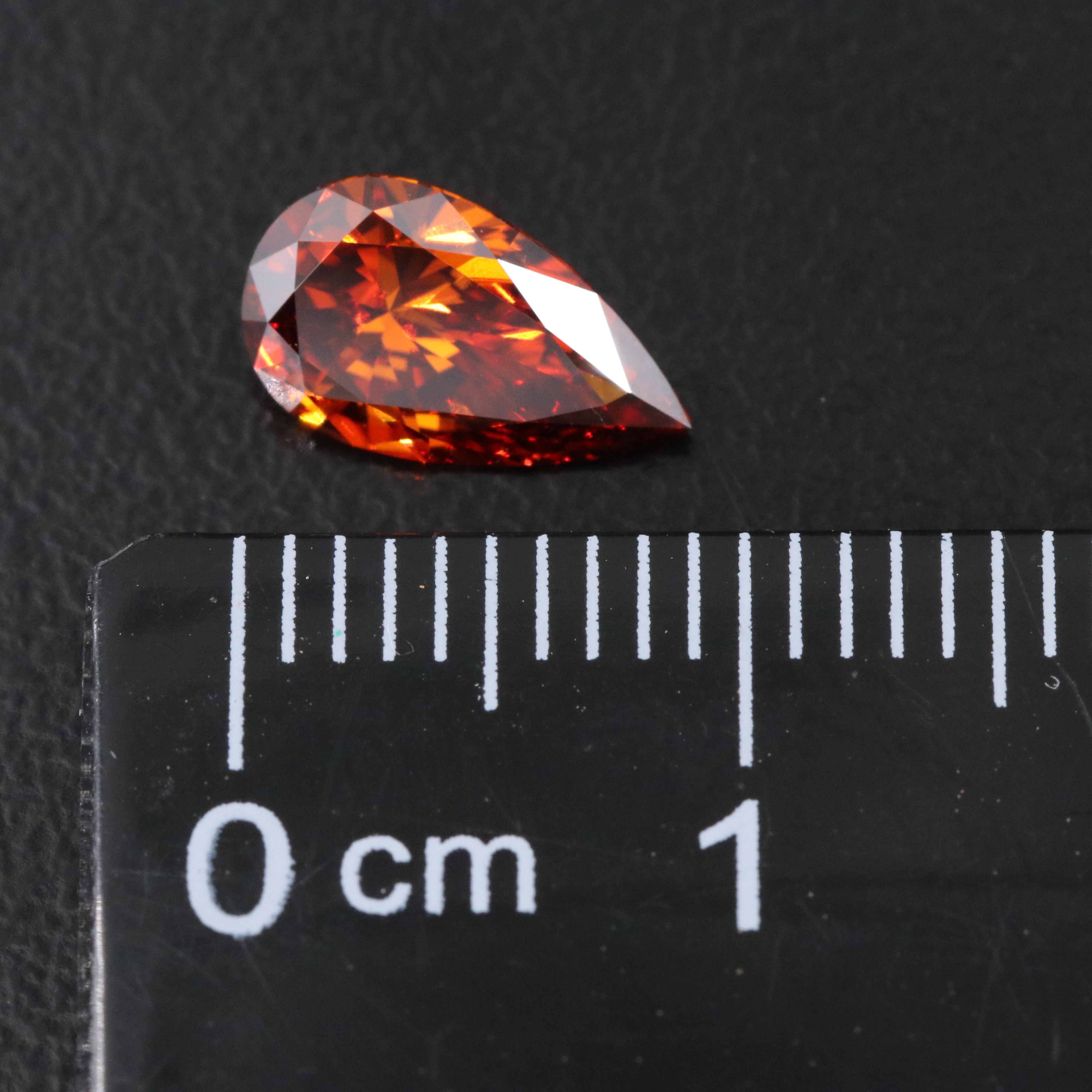 Loose 1.01 CT Lab Grown Fancy Orange Diamond with IGI Report