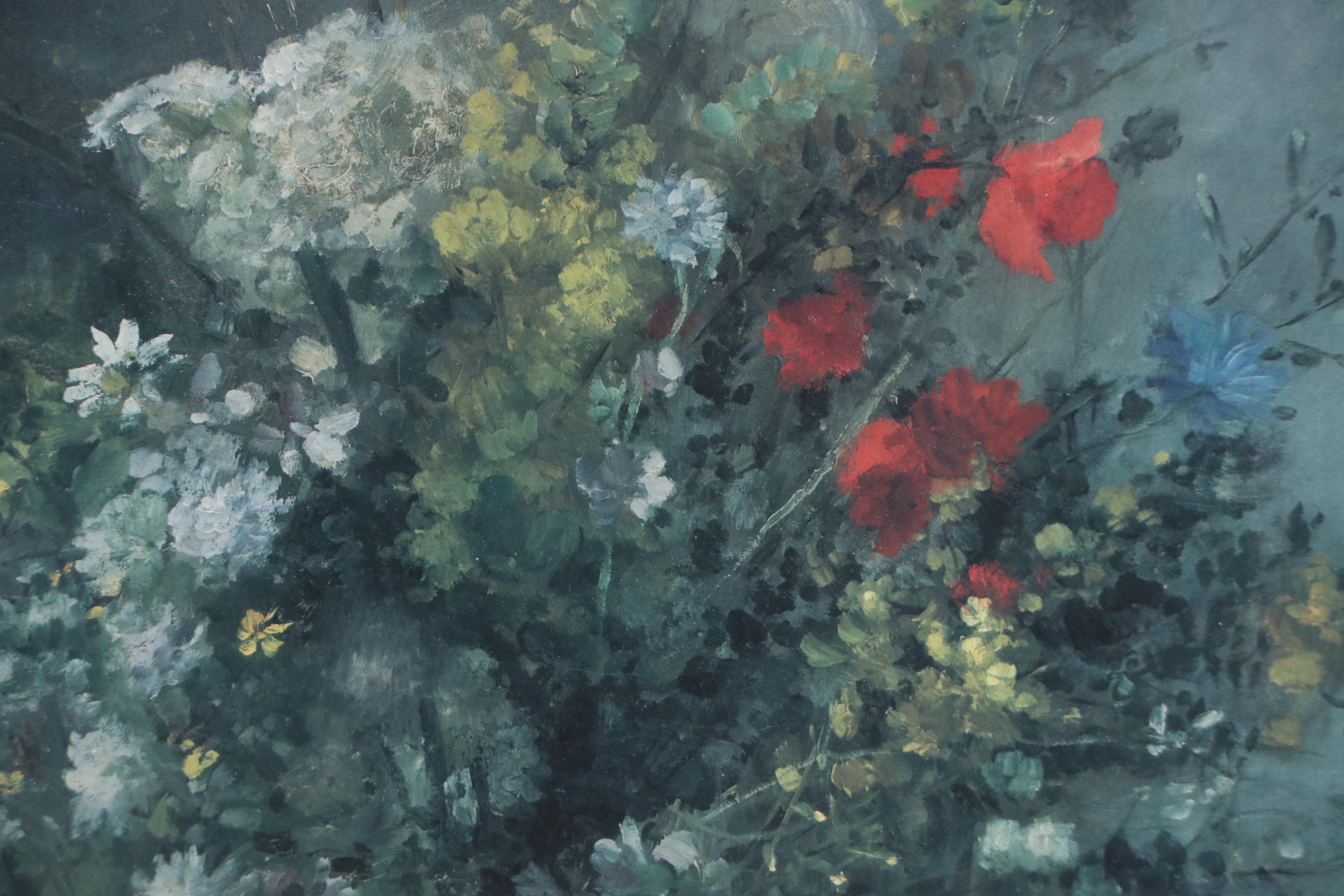 After Pierre-Auguste Renoir Offset Lithograph "Flowers in a Vase," Late 20th C.