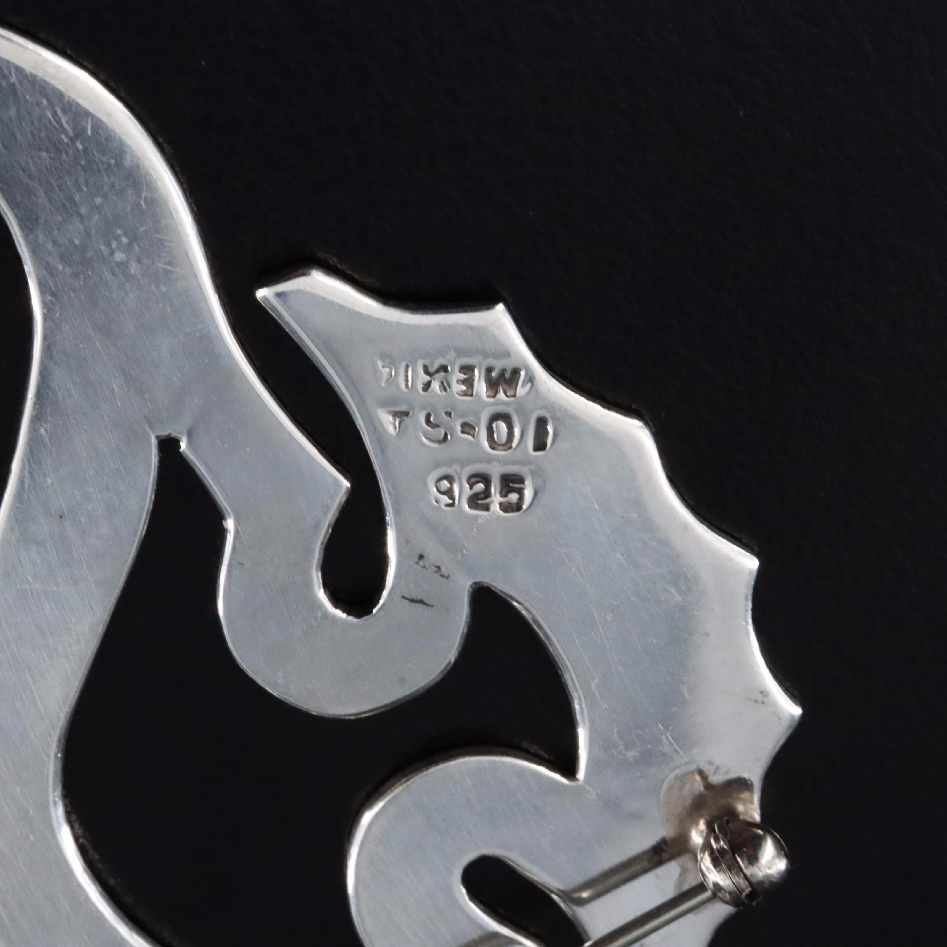 Mexican Sterling Seahorse Converter Brooch