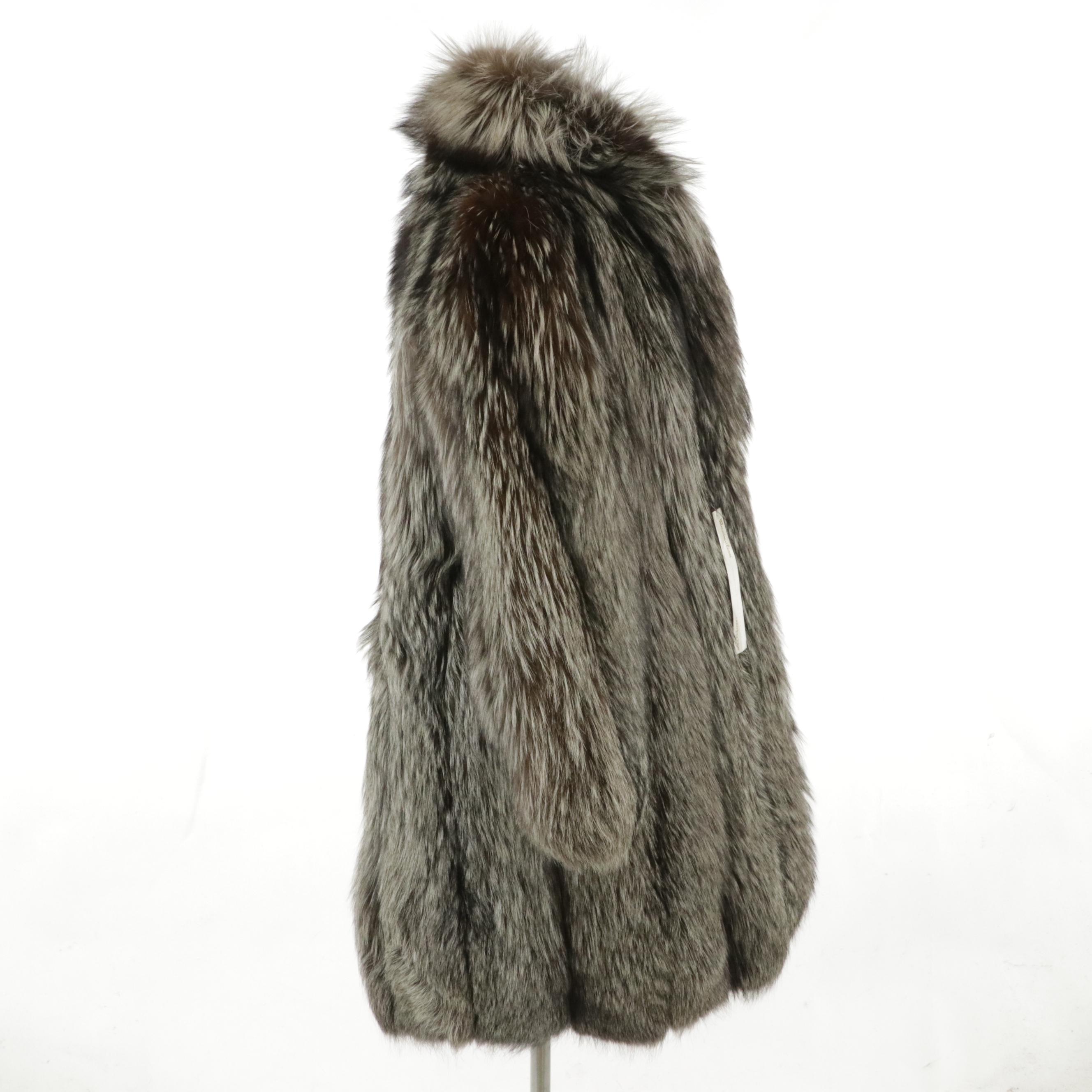 Silver Fox Fur Fox Mid-Length Coat by Goldin Feldman