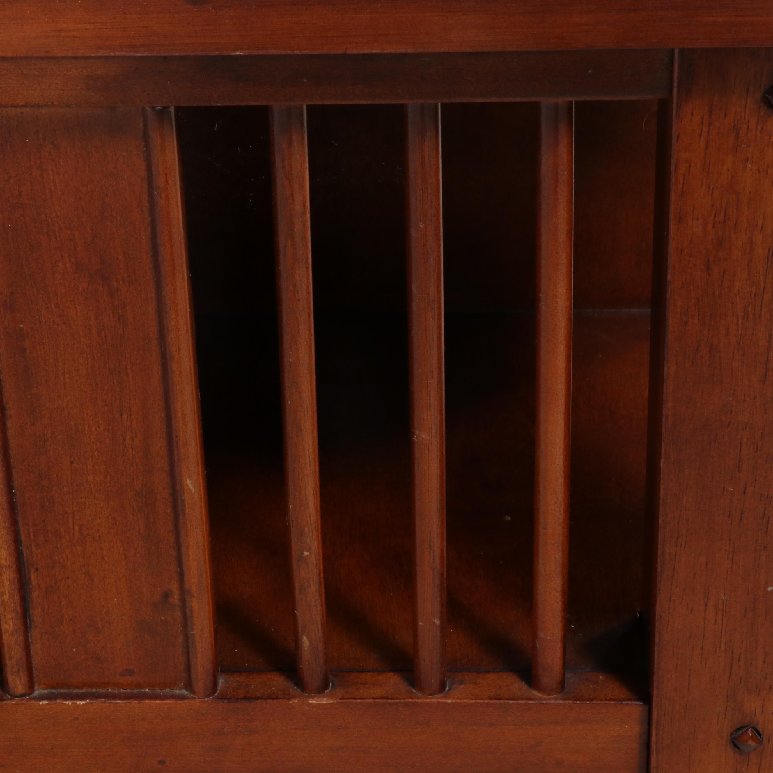 Contemporary Mission Style Cherry Finish Coffee Table with Drawer