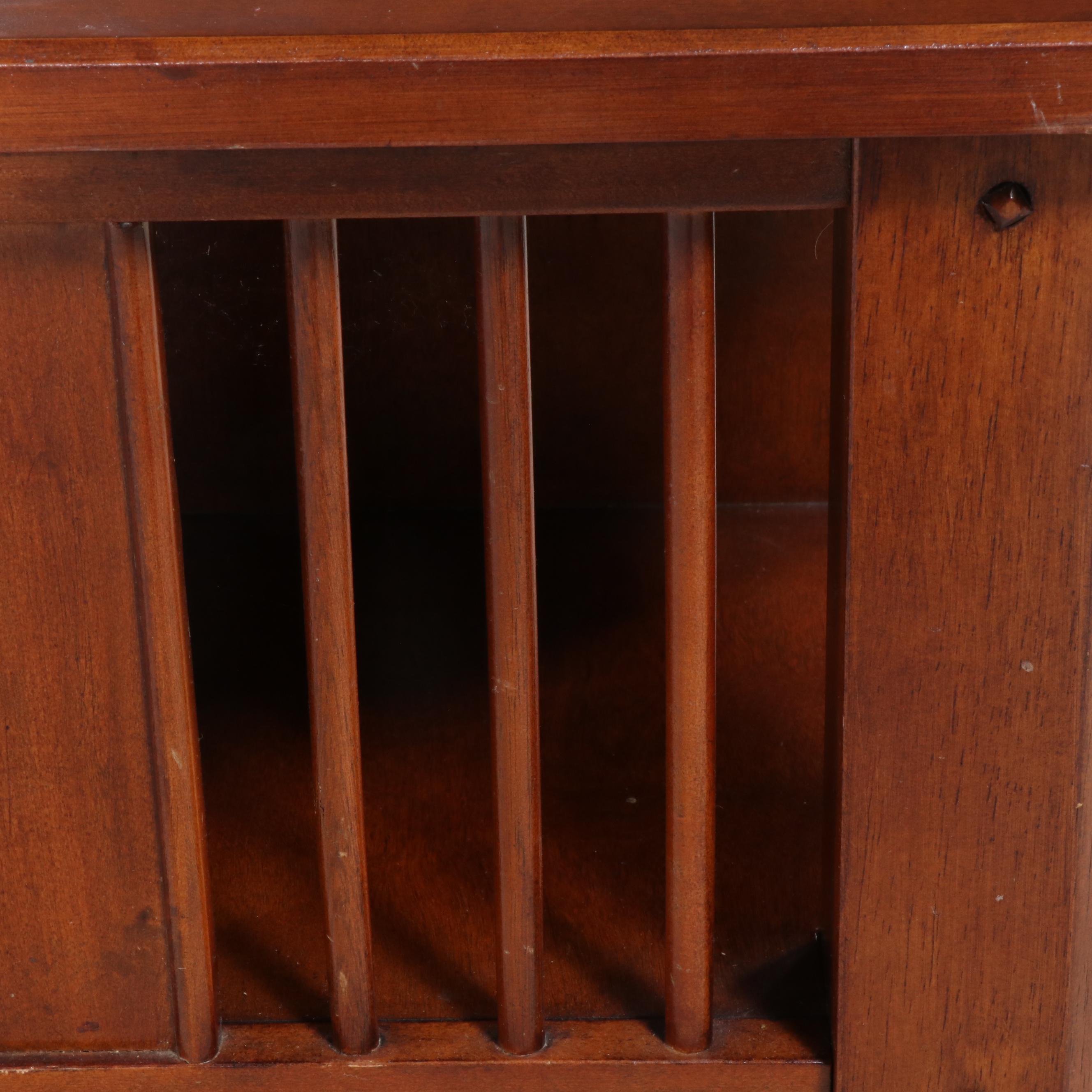 Contemporary Mission Style Cherry Finish Coffee Table with Drawer