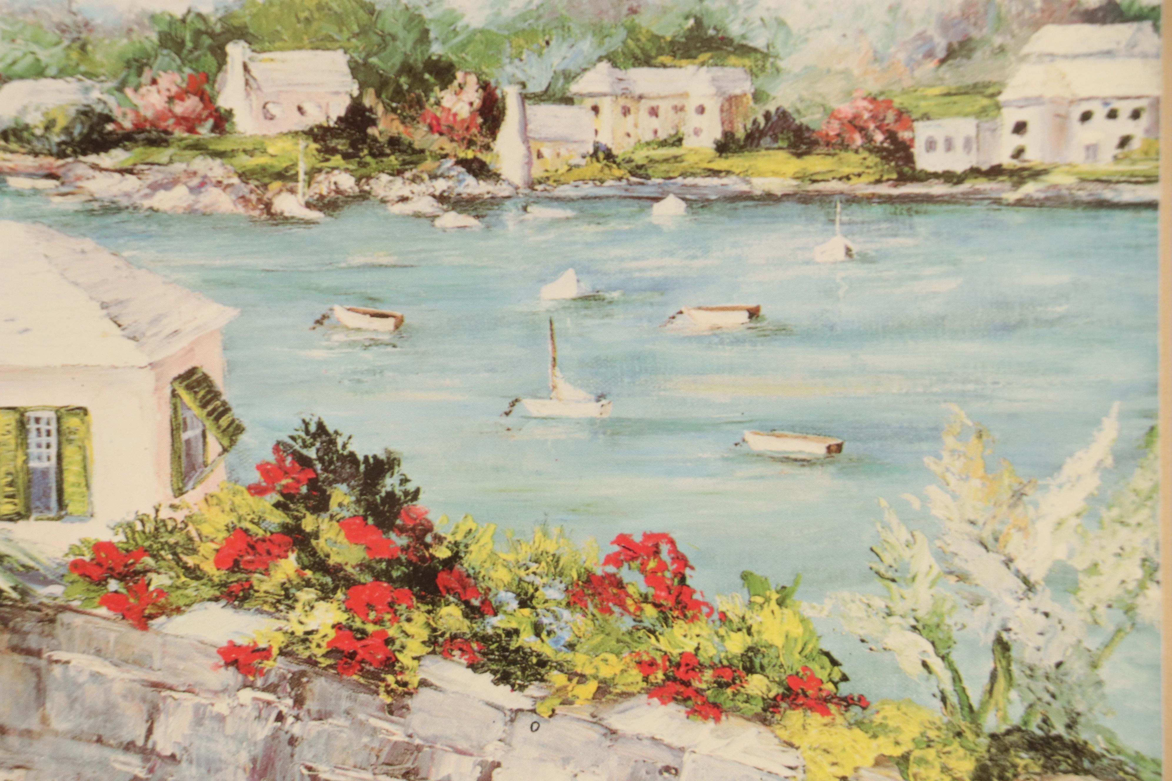 Carole Holding Offset Lithographs "Hamilton Harbor" and Other Bermudian Scene