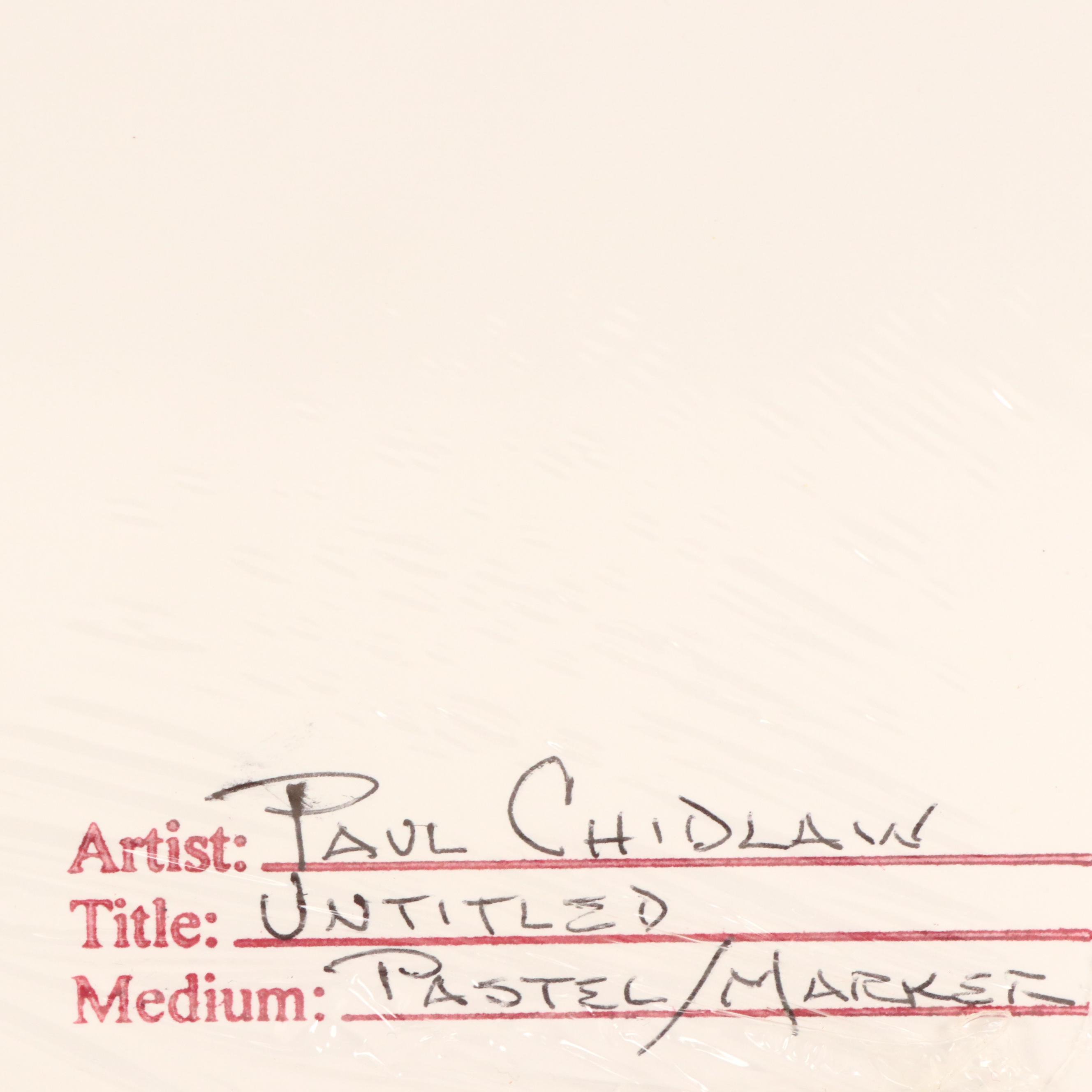 Paul Chidlaw Modern Landscape Drawing, Mid–Late 20th Century