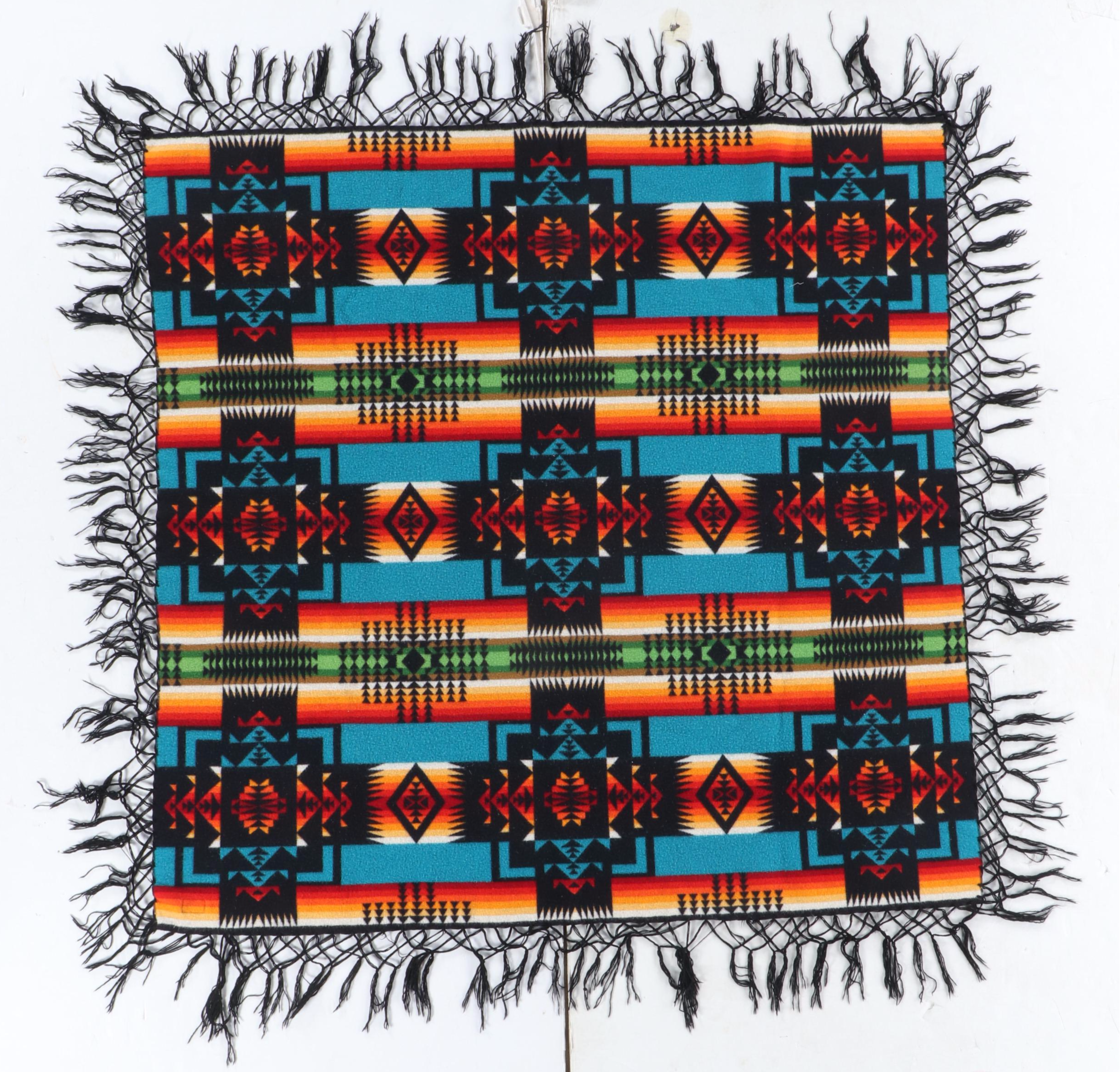 Two Pendleton Beaver State Fringed Wool Blankets