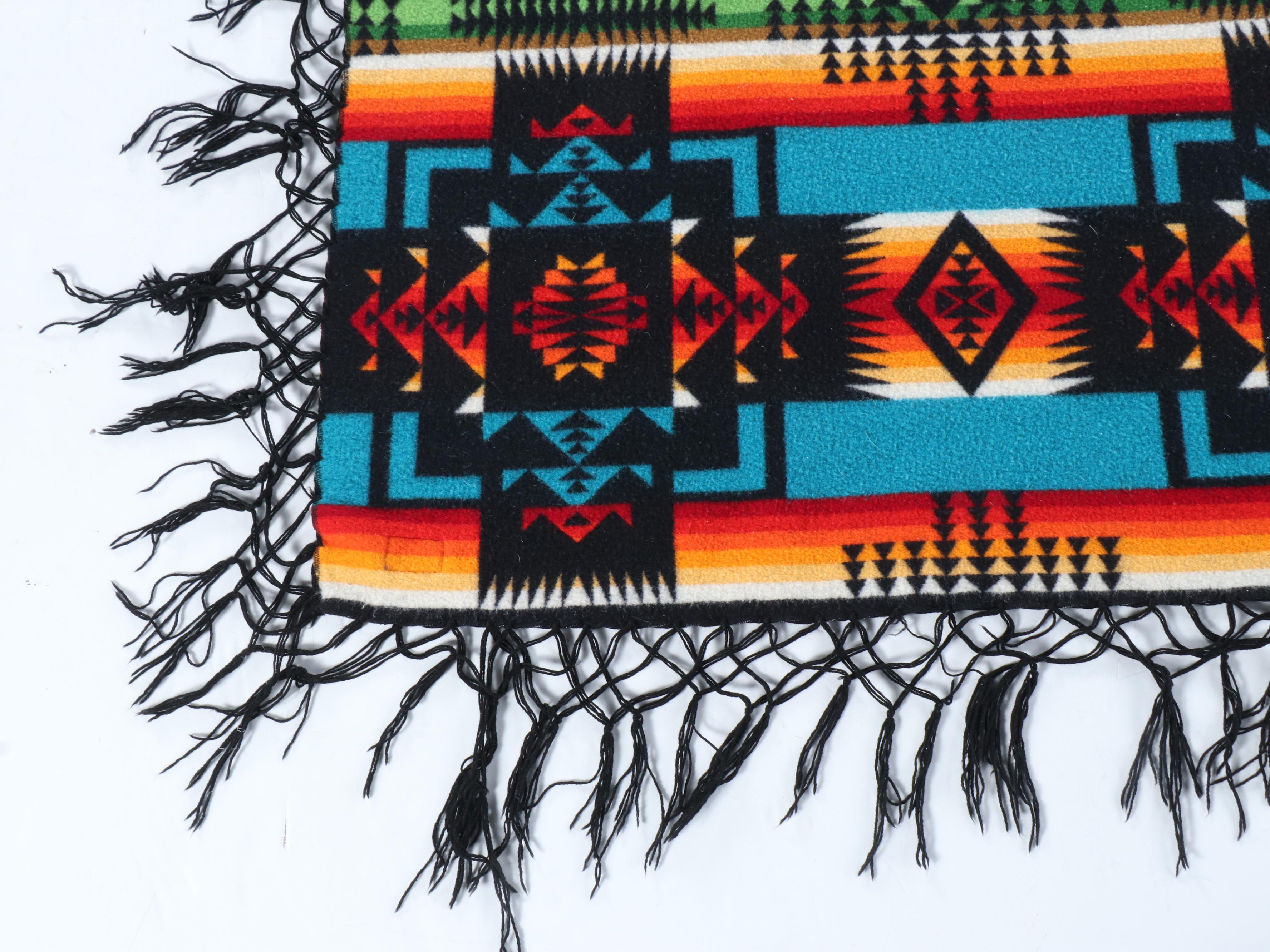 Two Pendleton Beaver State Fringed Wool Blankets