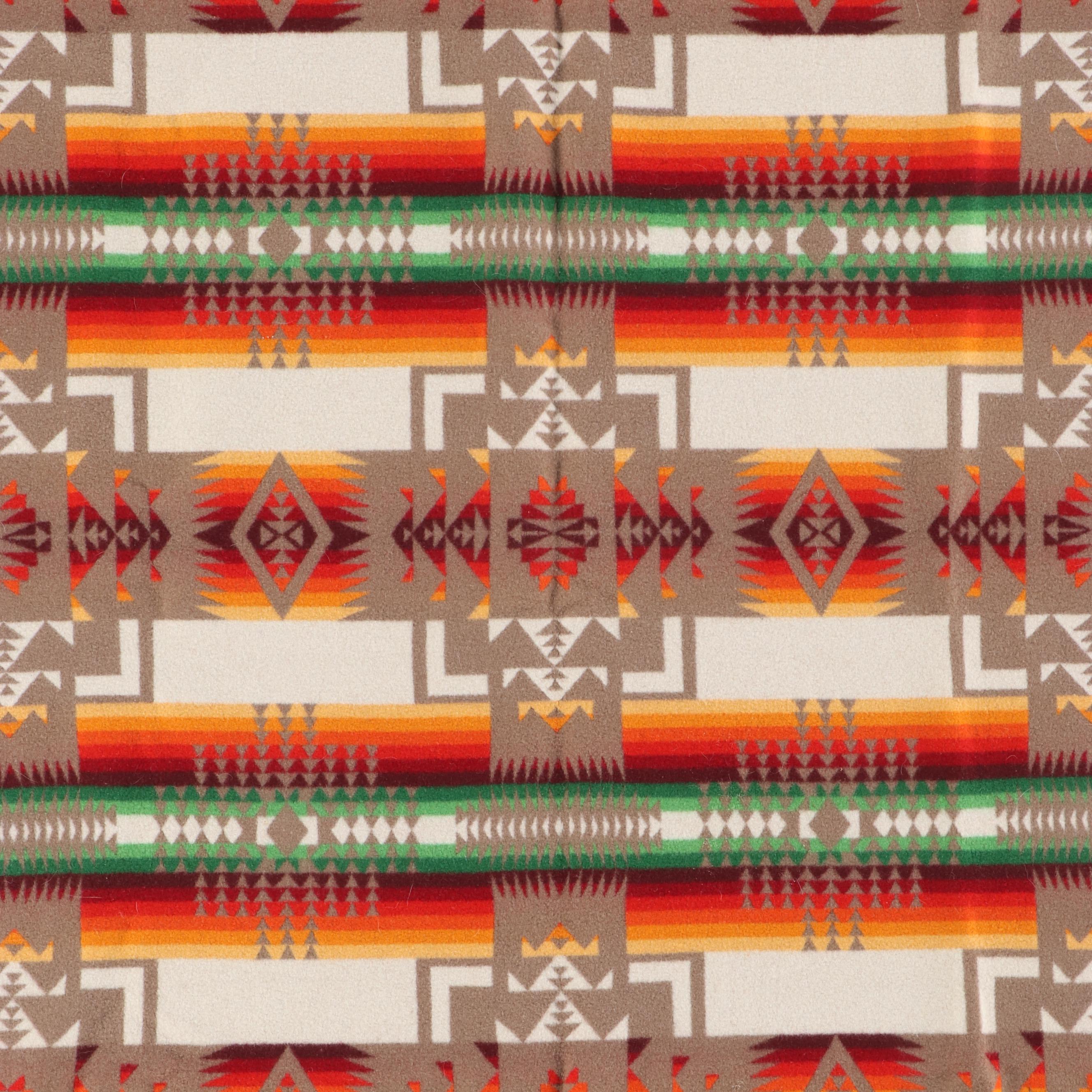 Two Pendleton Beaver State Fringed Wool Blankets