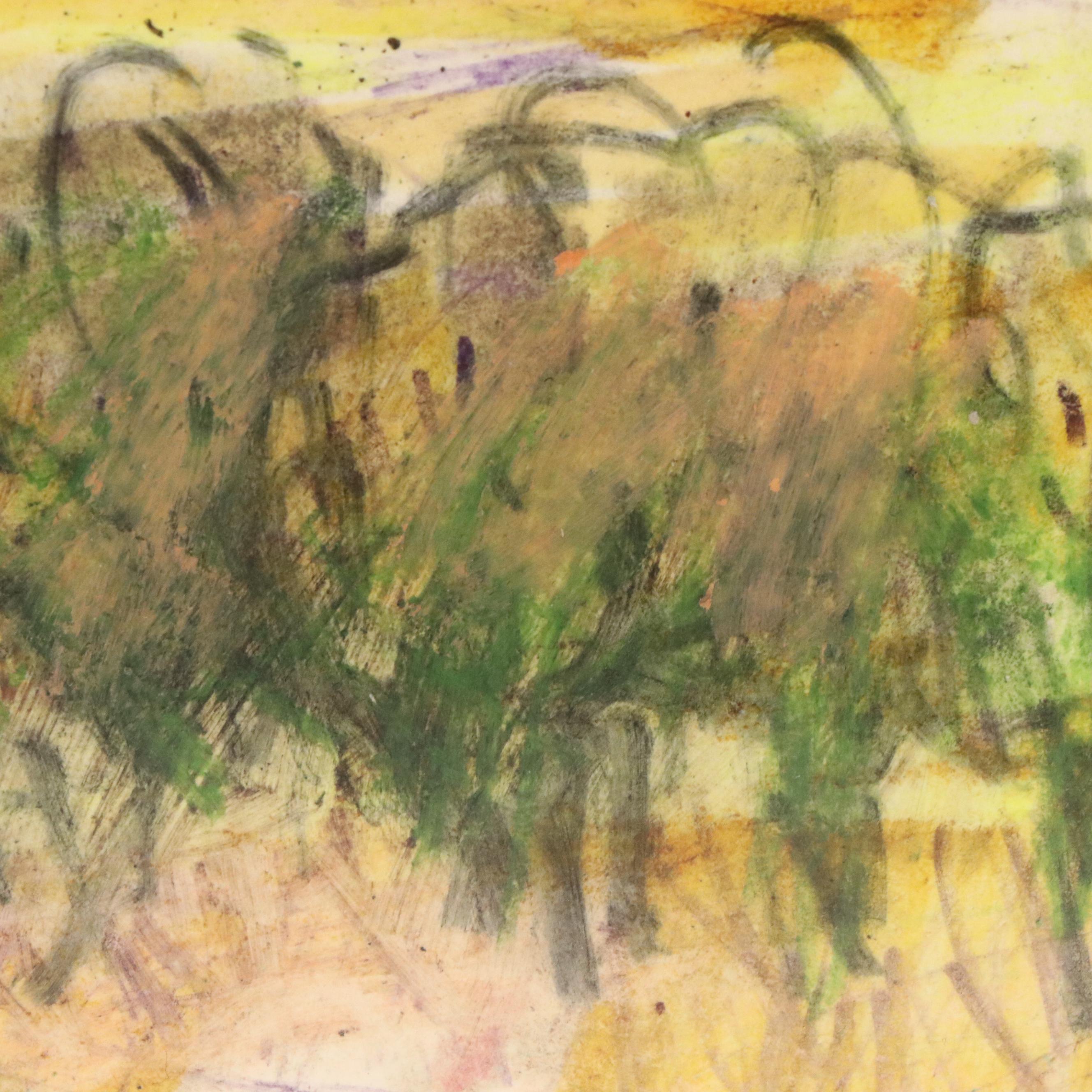 Paul Chidlaw Modern Landscape Drawing, Mid-Late 20th Century