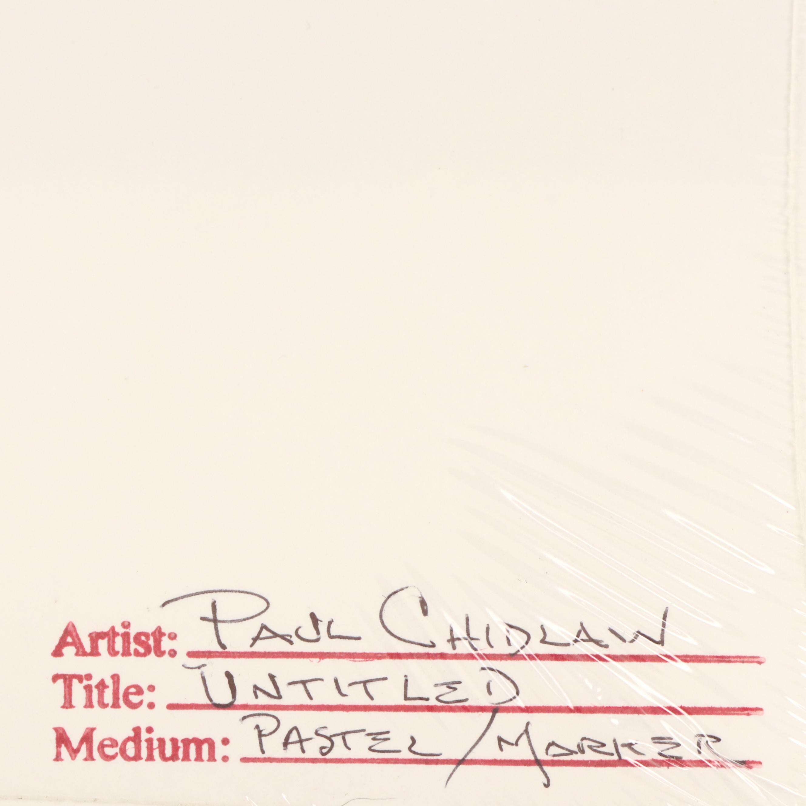 Paul Chidlaw Modern Landscape Drawing, Mid-Late 20th Century