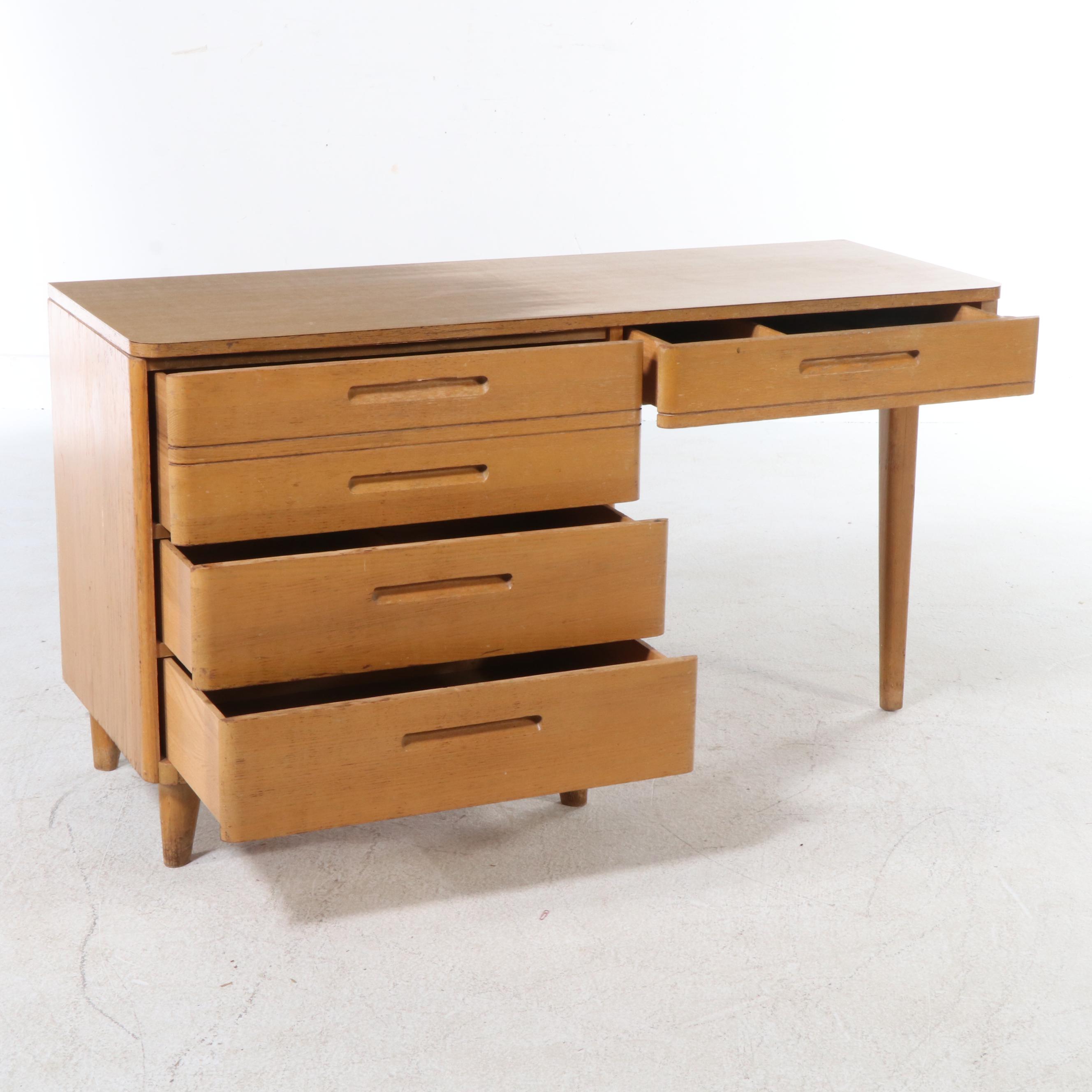 Huntington Chair Corporation Mid Century Modern Style Maple Desk and Chair