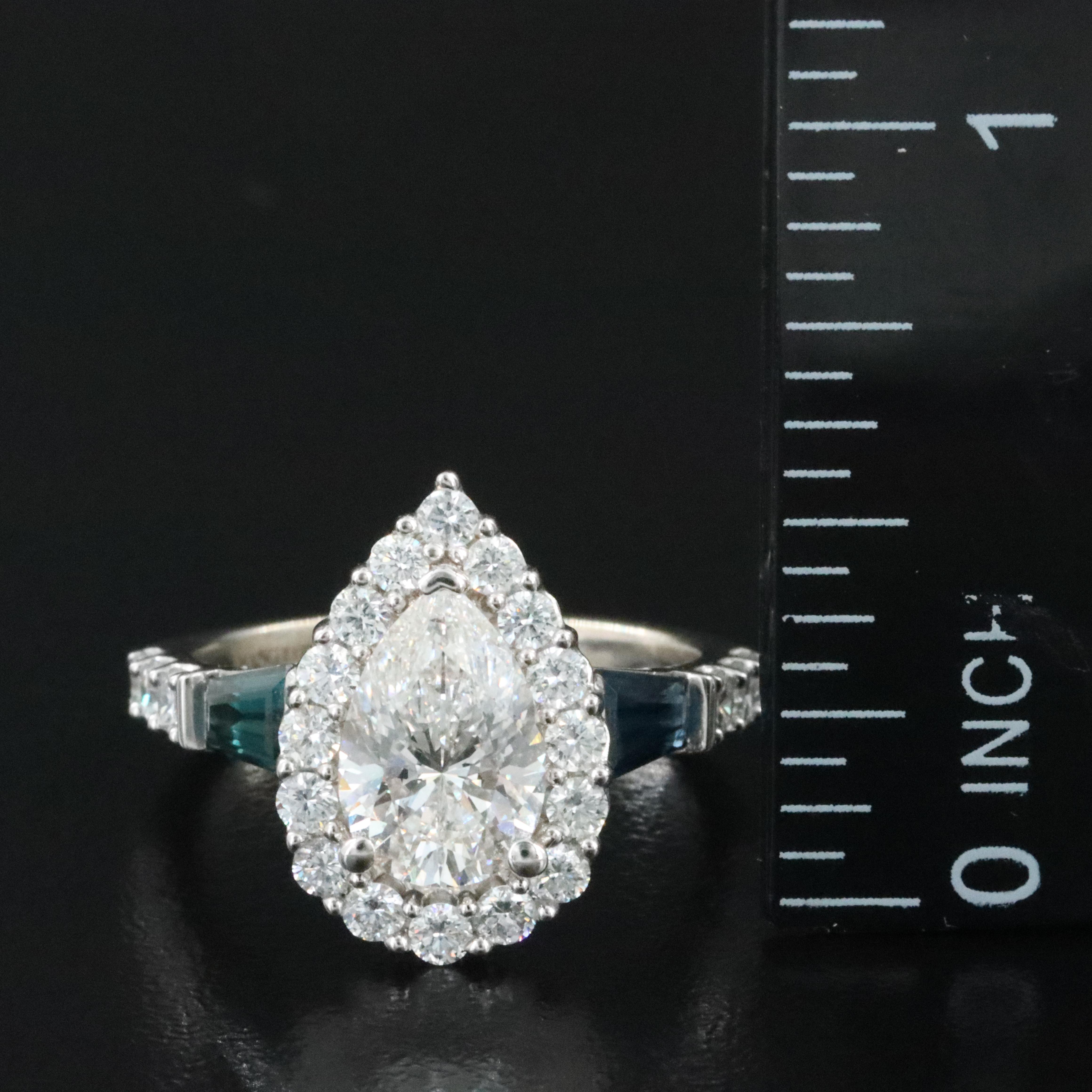 Vera Wang LOVE 14K 2.24 CTW Lab Grown Diamond and Sapphire Ring