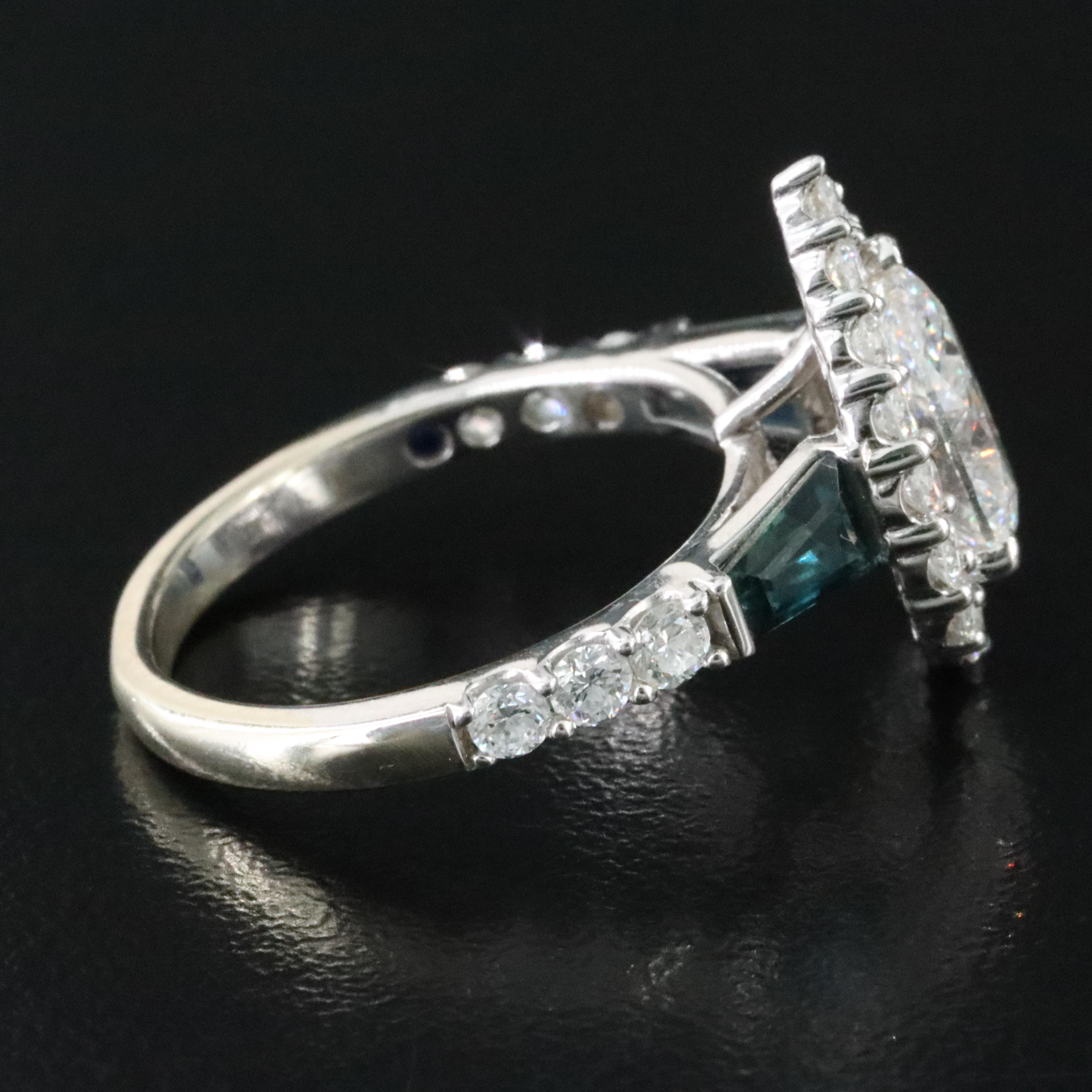 Vera Wang LOVE 14K 2.24 CTW Lab Grown Diamond and Sapphire Ring