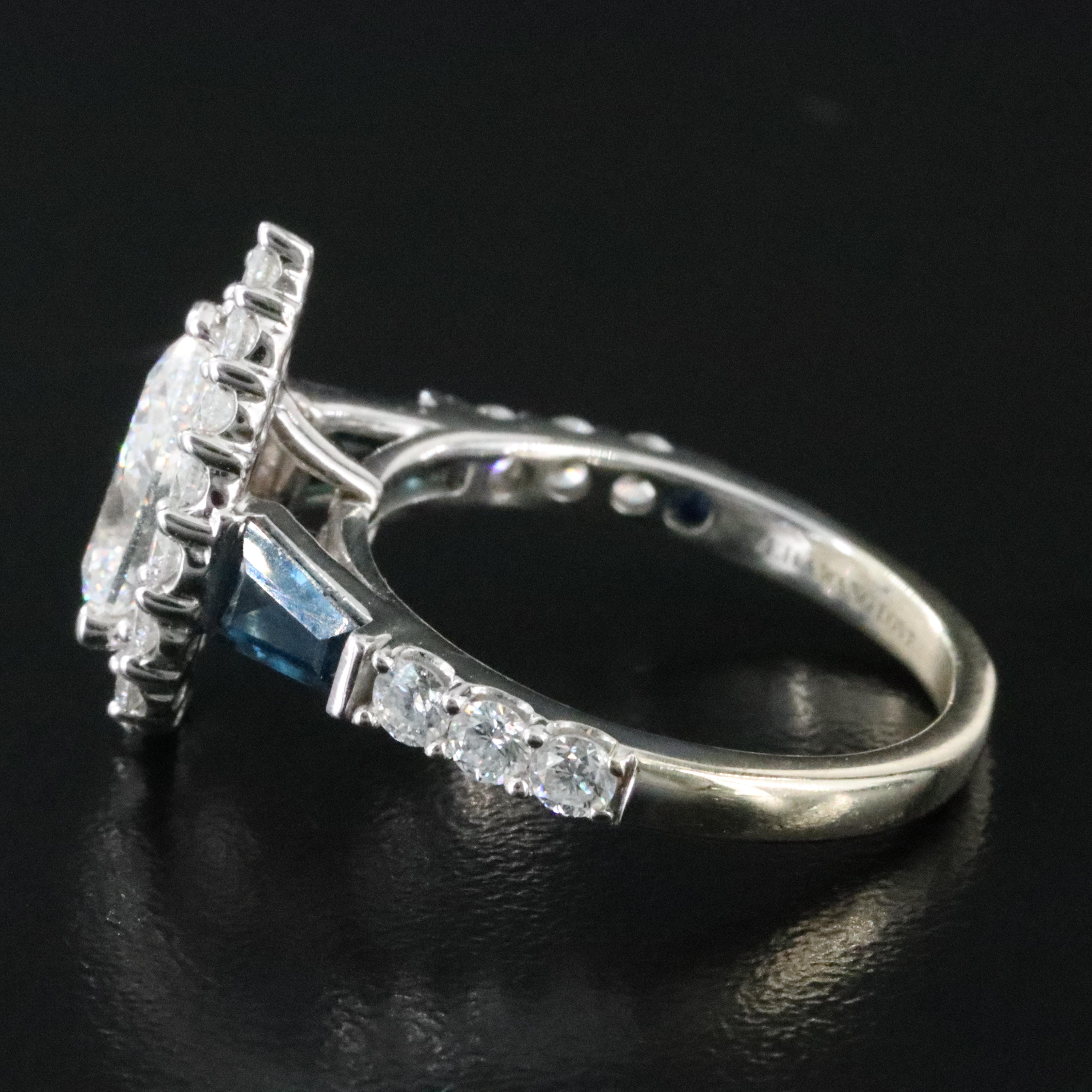 Vera Wang LOVE 14K 2.24 CTW Lab Grown Diamond and Sapphire Ring