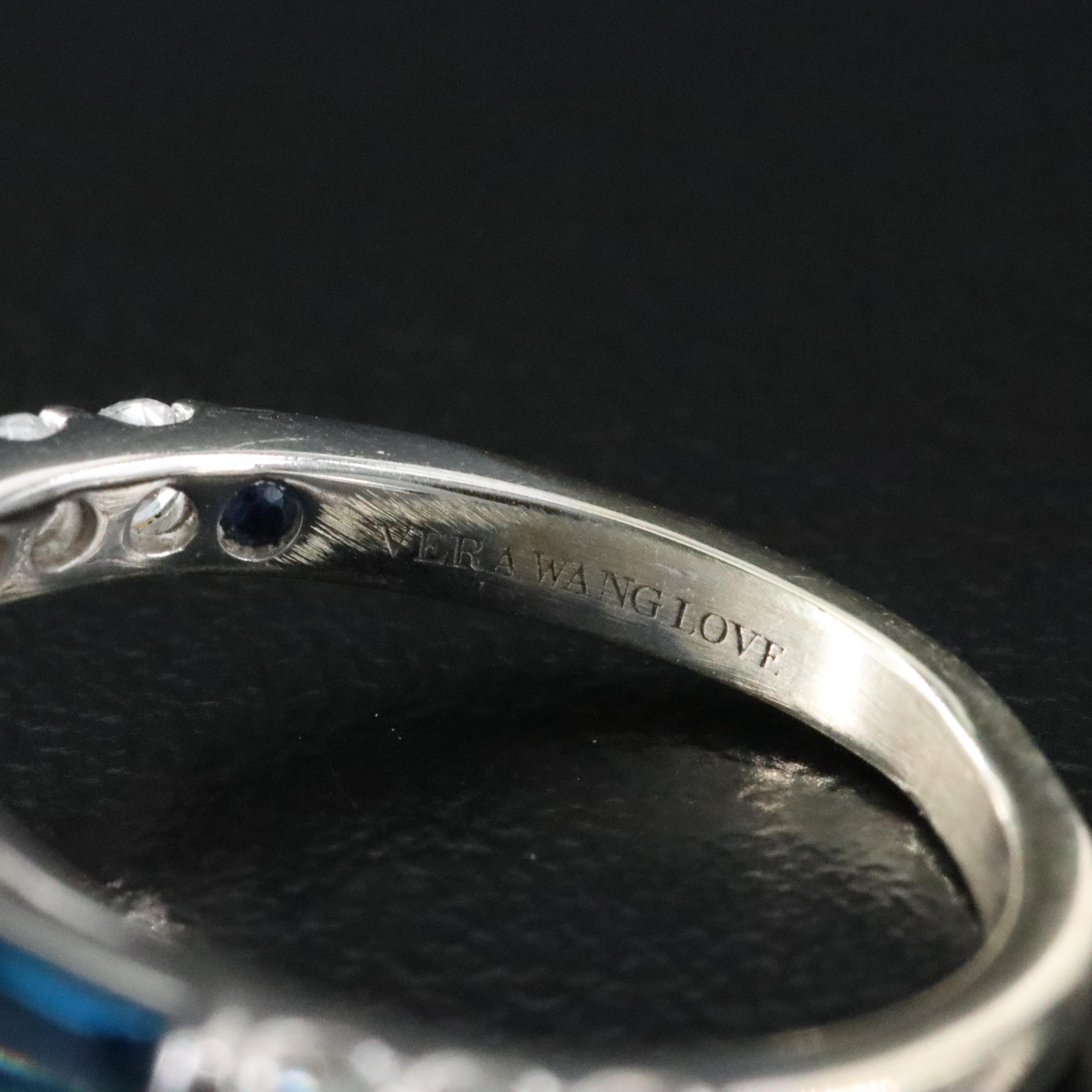 Vera Wang LOVE 14K 2.24 CTW Lab Grown Diamond and Sapphire Ring