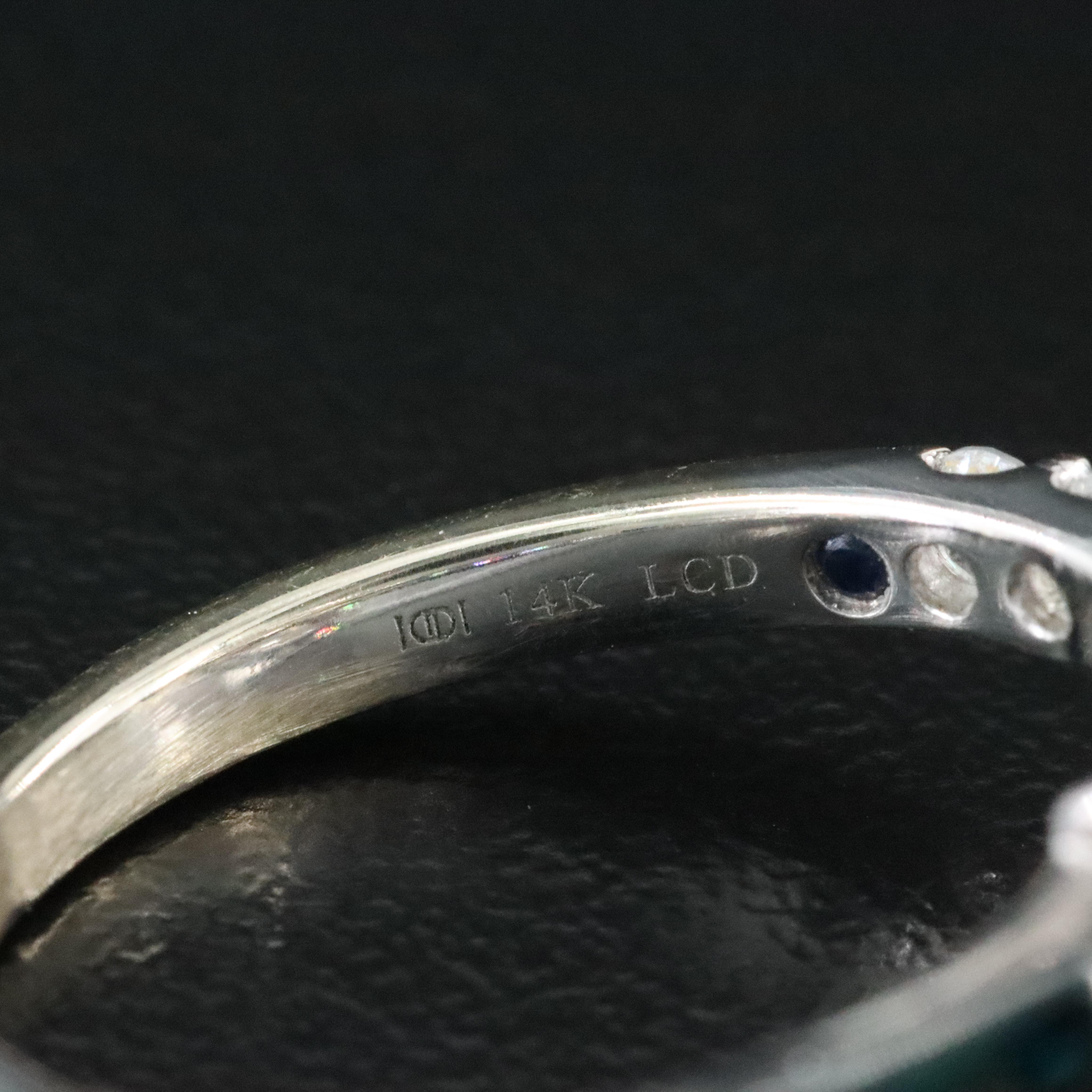 Vera Wang LOVE 14K 2.24 CTW Lab Grown Diamond and Sapphire Ring