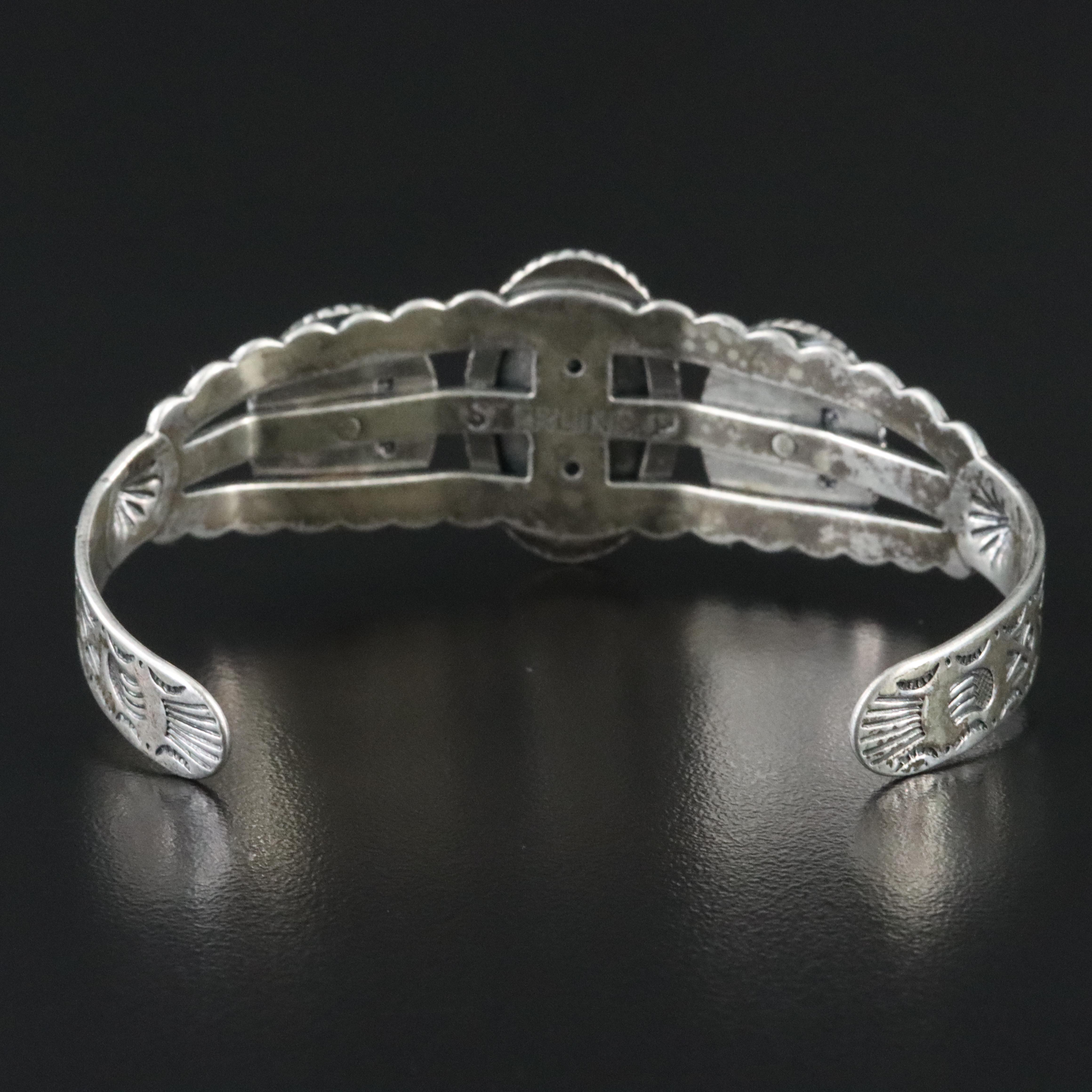 Southwestern Sterling Turquoise Cuff Bracelet