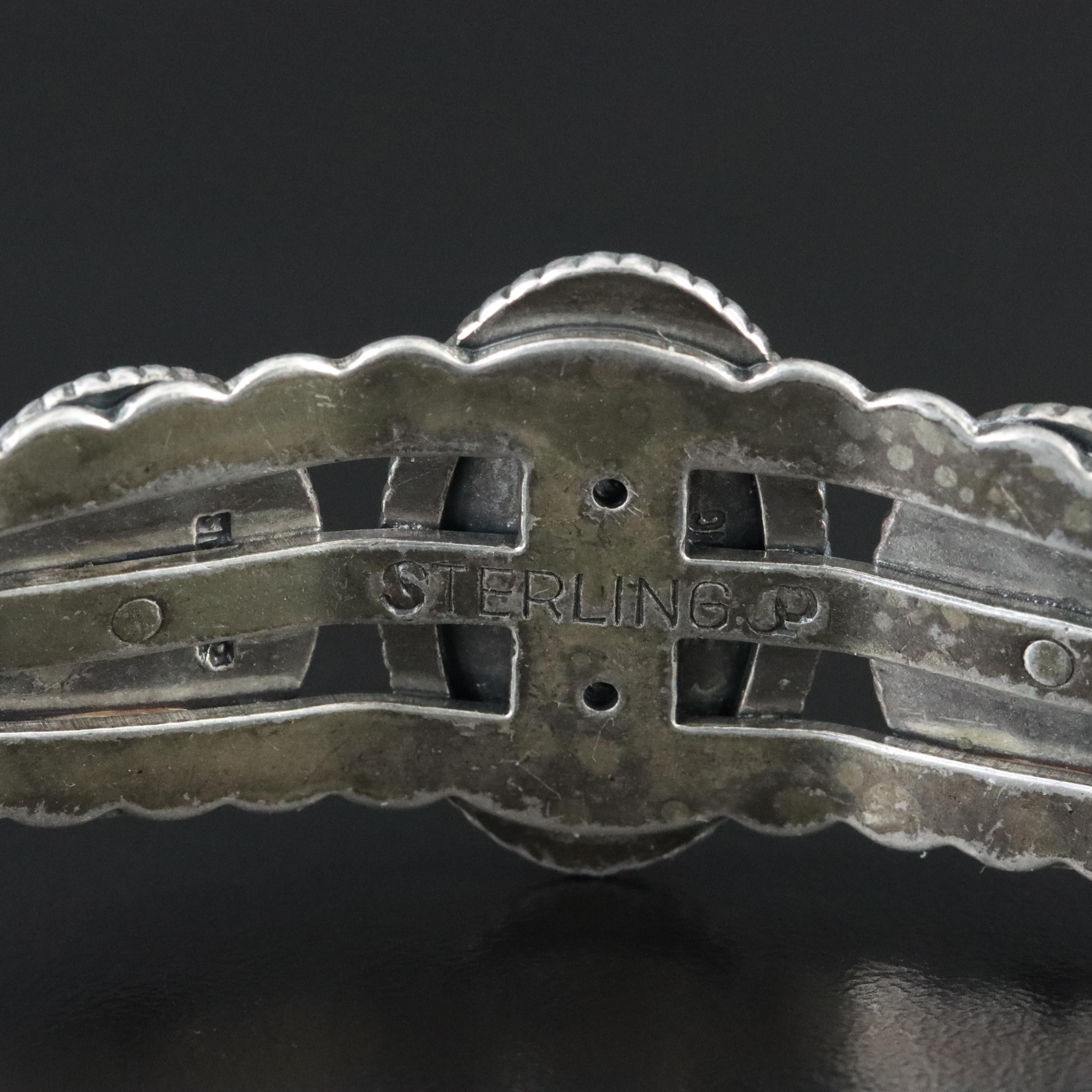 Southwestern Sterling Turquoise Cuff Bracelet