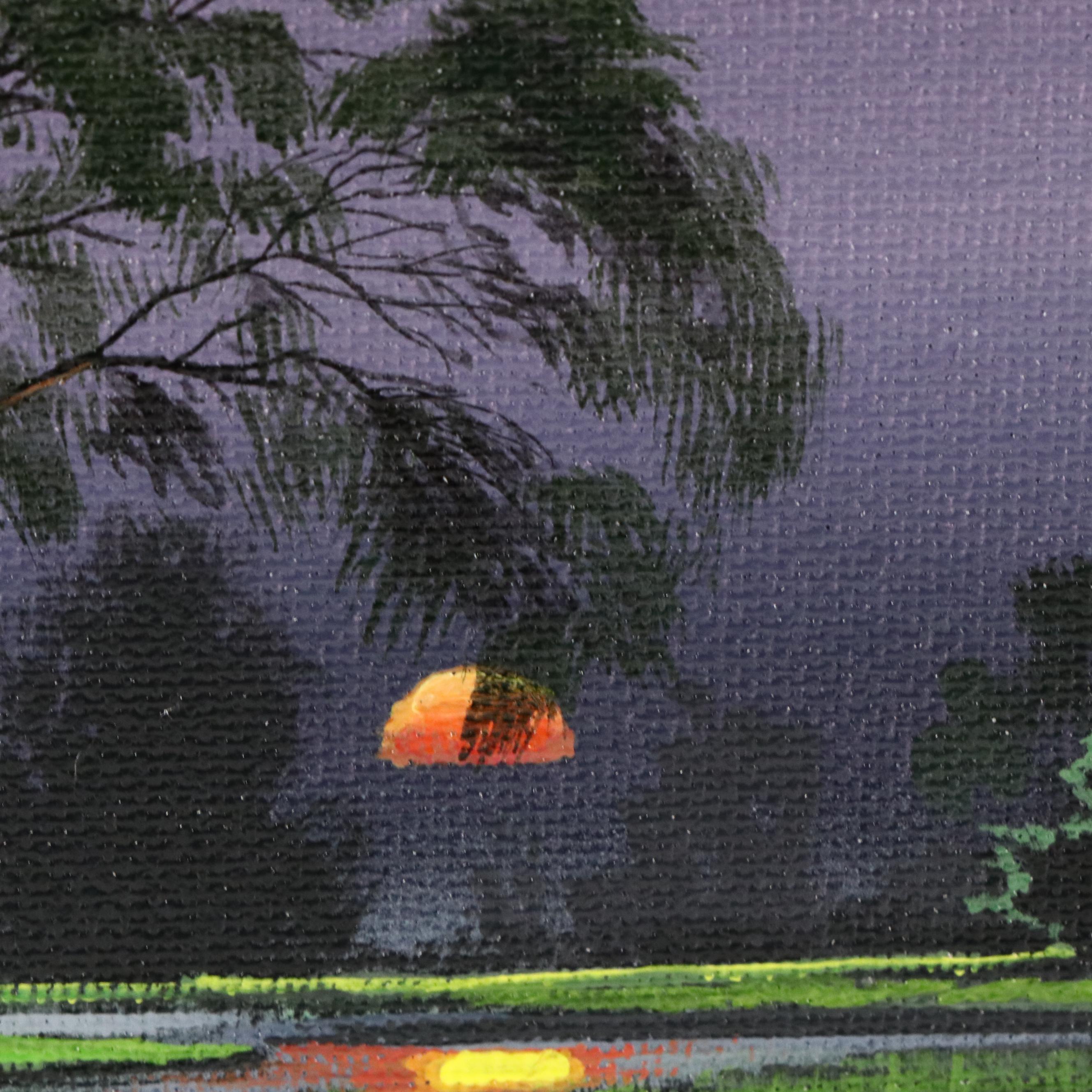 Doug "Bumo" Johnpeer Nocturne Landscape Oil Painting, 2025