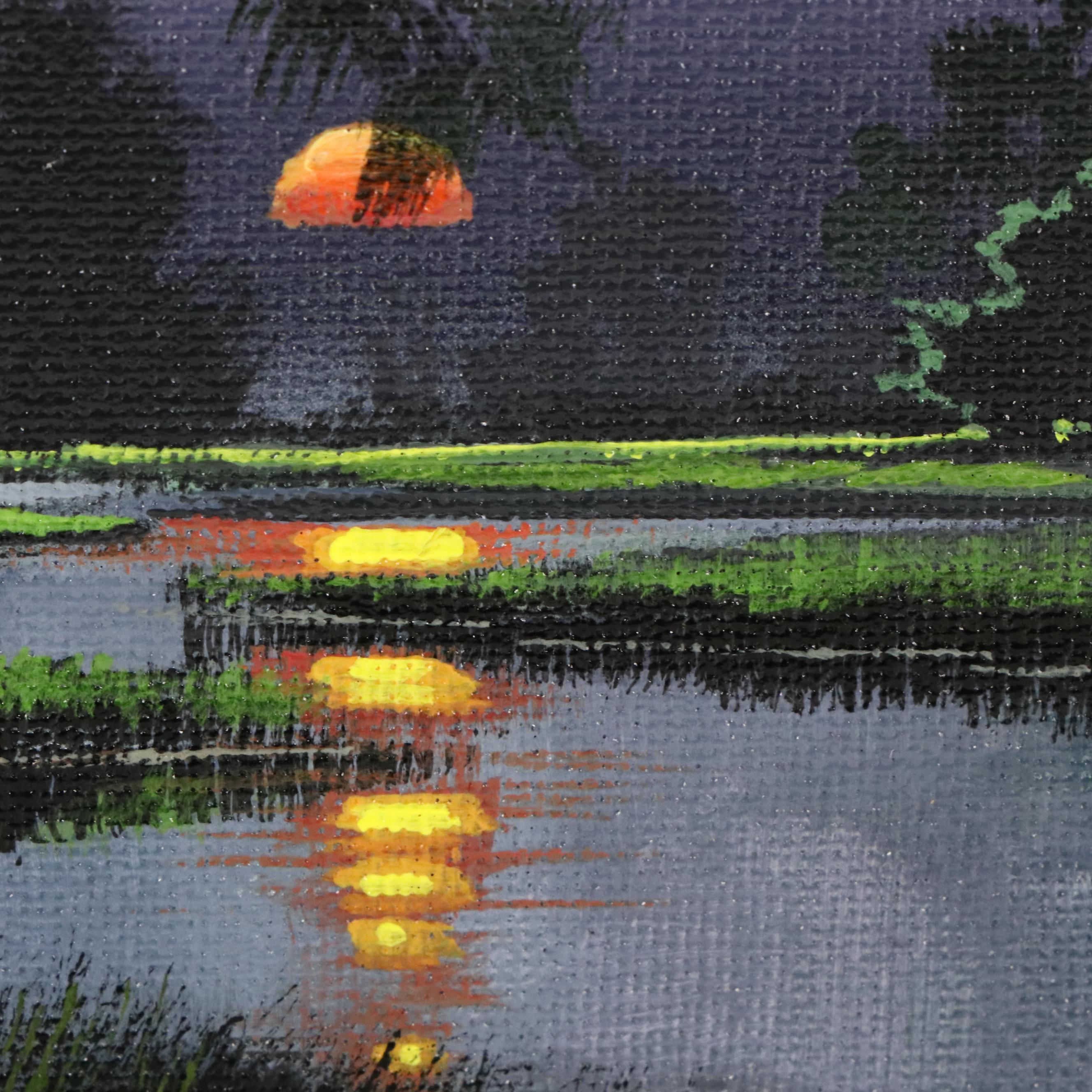 Doug "Bumo" Johnpeer Nocturne Landscape Oil Painting, 2025