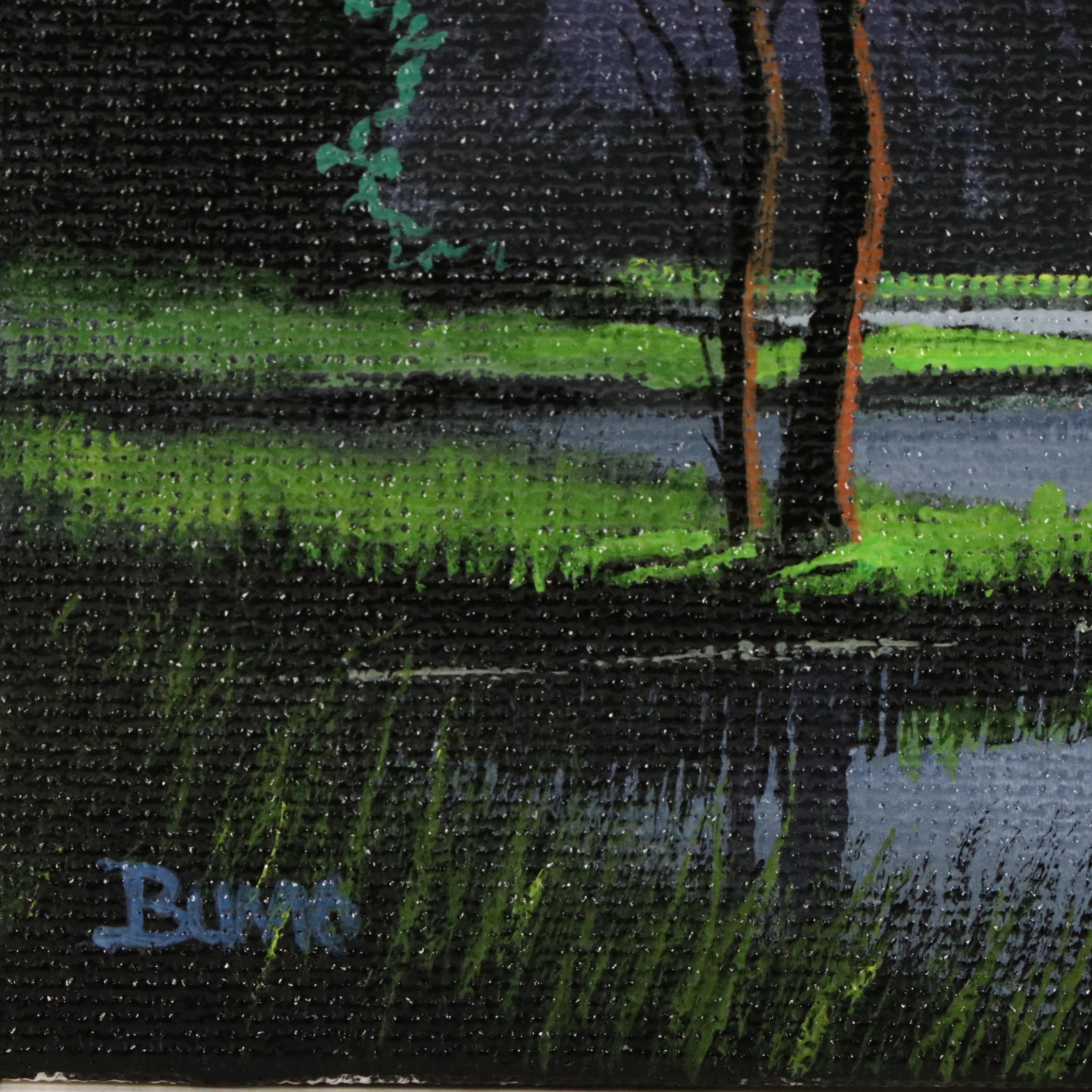 Doug "Bumo" Johnpeer Nocturne Landscape Oil Painting, 2025
