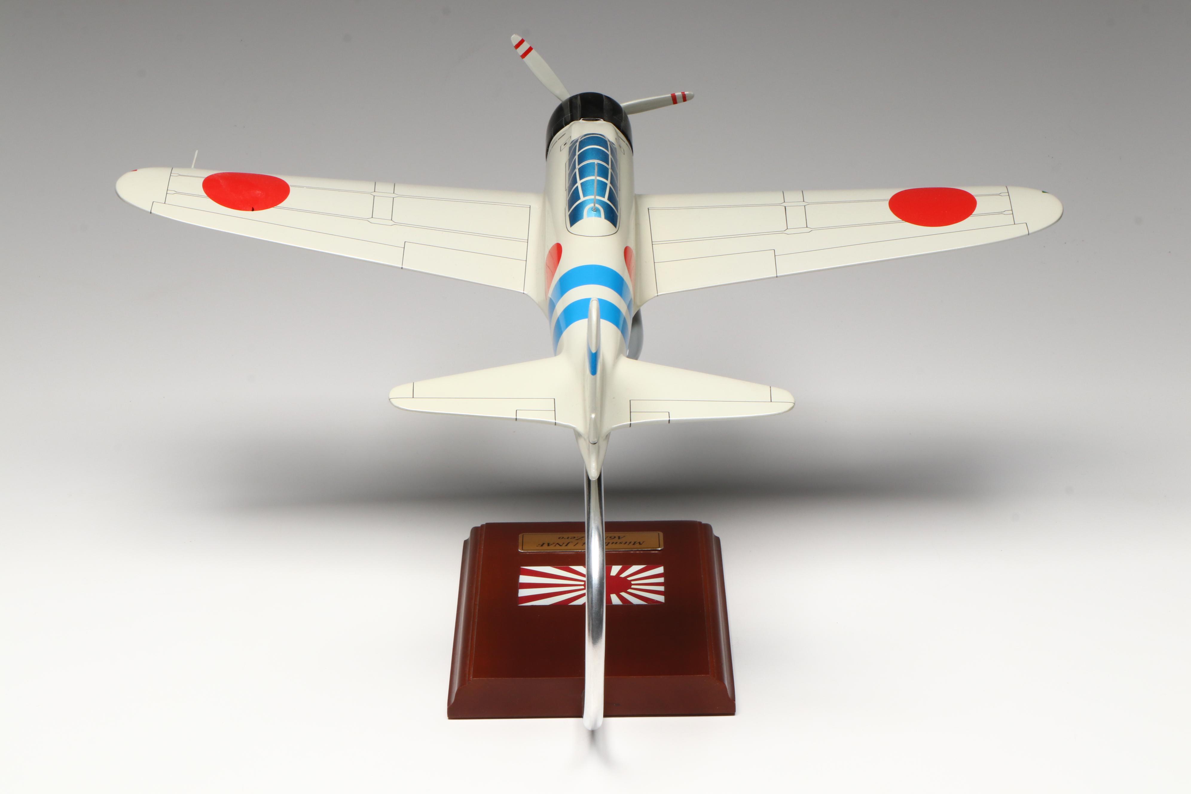 Japanese Mitsubishi A6M5 Zero & American P51 Mustang, WW2 Era Fighter Aircraft