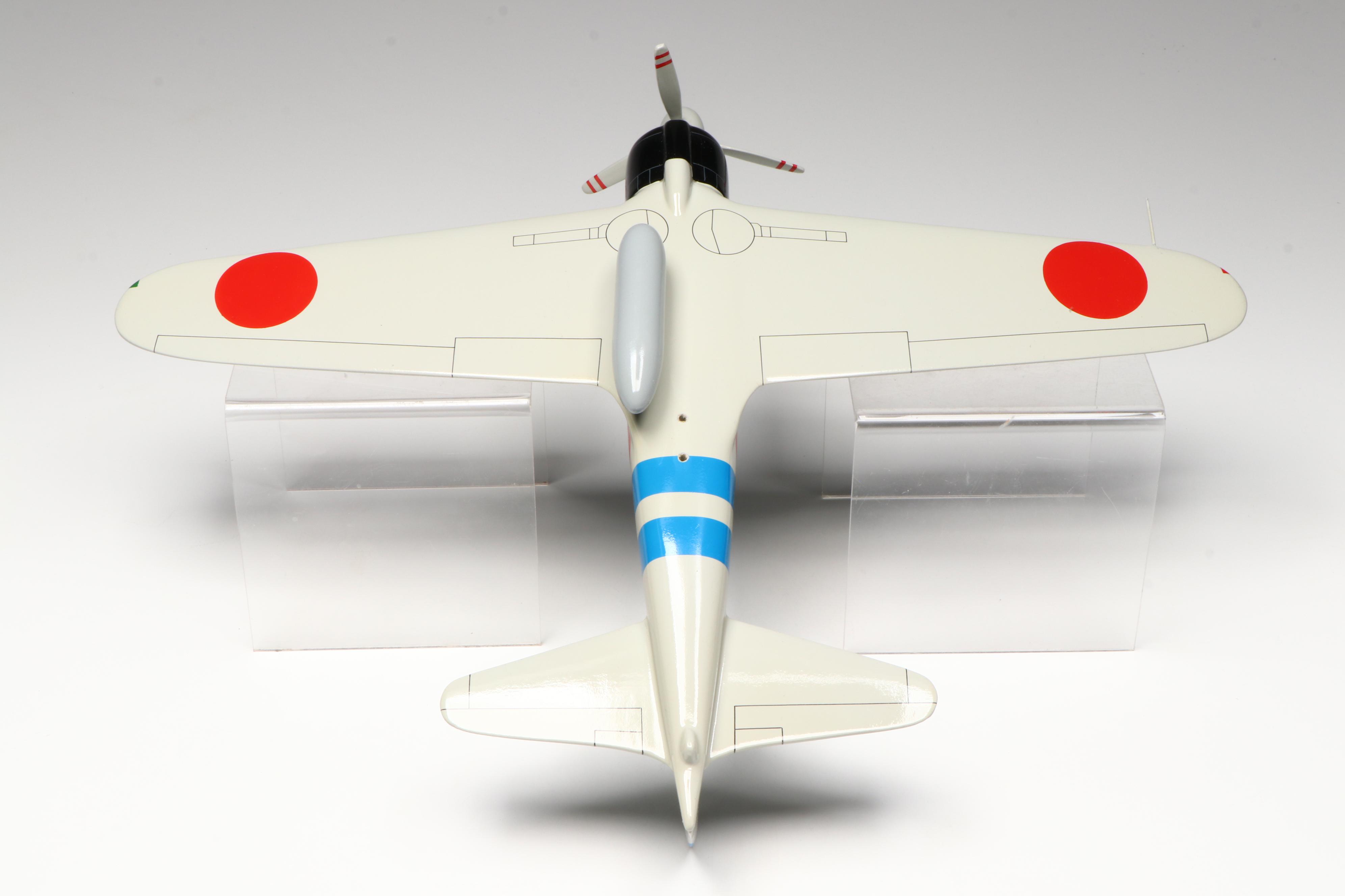 Japanese Mitsubishi A6M5 Zero & American P51 Mustang, WW2 Era Fighter Aircraft