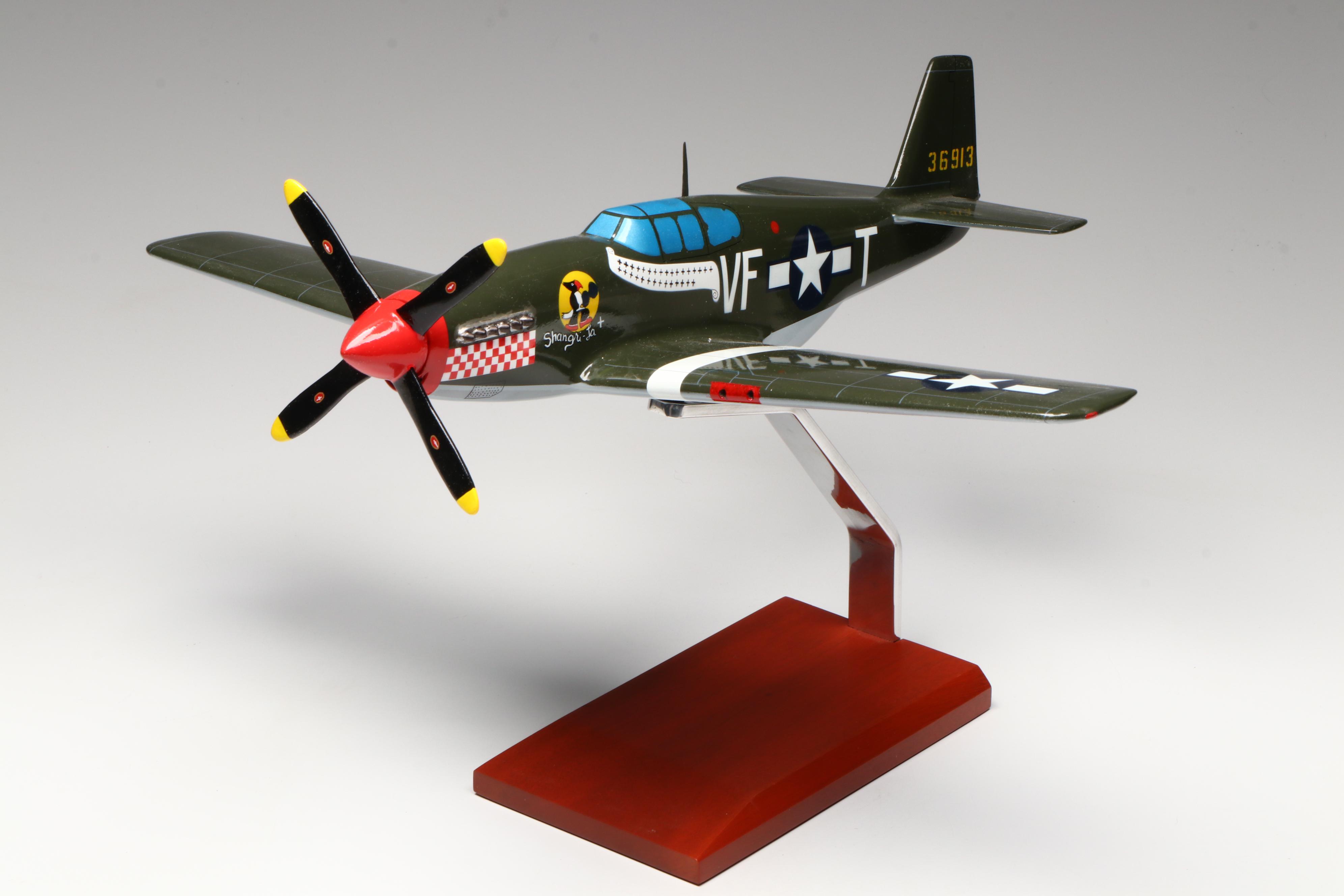 Japanese Mitsubishi A6M5 Zero & American P51 Mustang, WW2 Era Fighter Aircraft