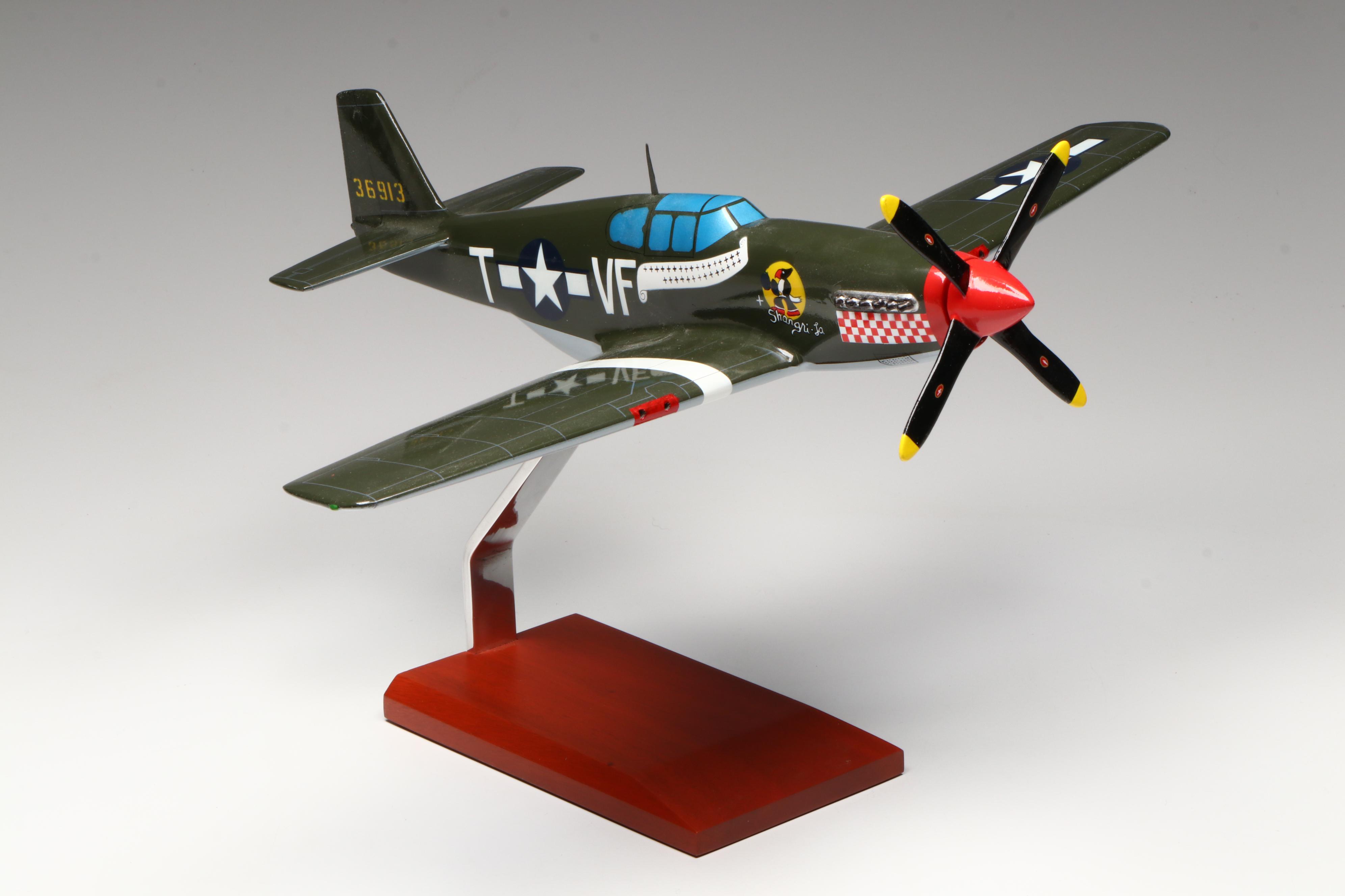Japanese Mitsubishi A6M5 Zero & American P51 Mustang, WW2 Era Fighter Aircraft