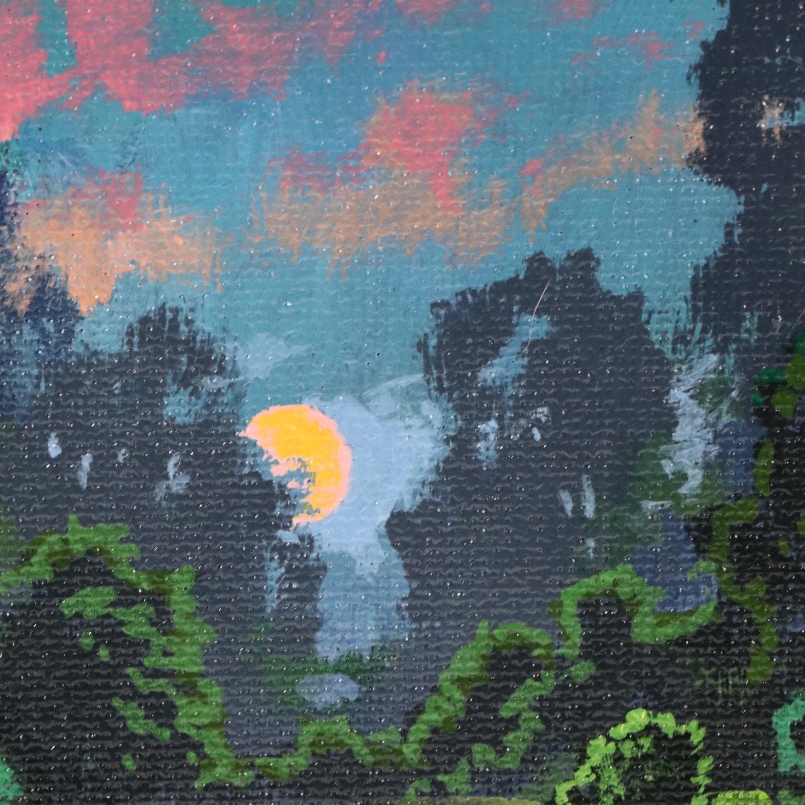 Doug "Bumo" Johnpeer Nocturne Landscape Oil Painting, 2025