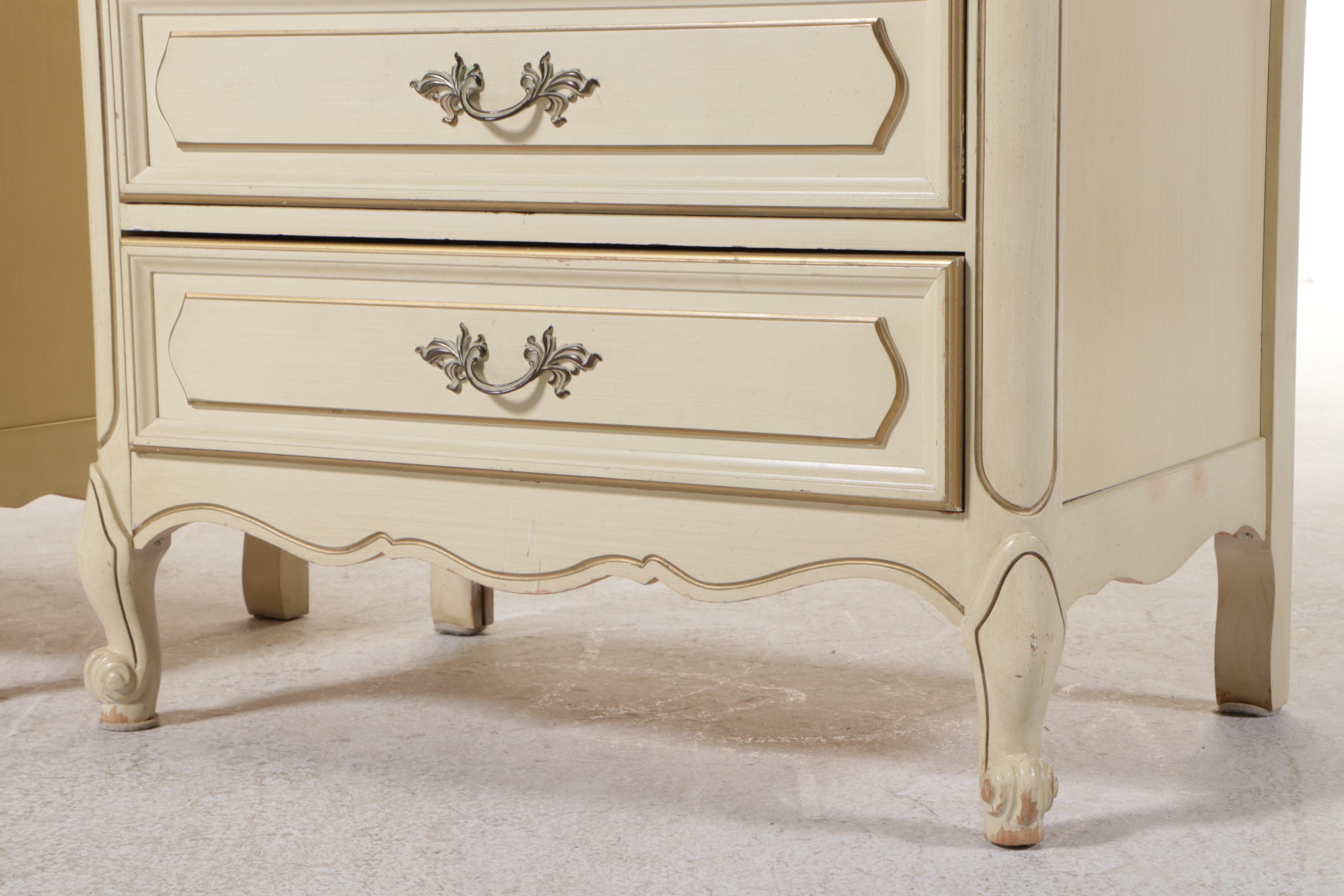 Levenson & Klein French Provincial Style Commode and Chest on Chest