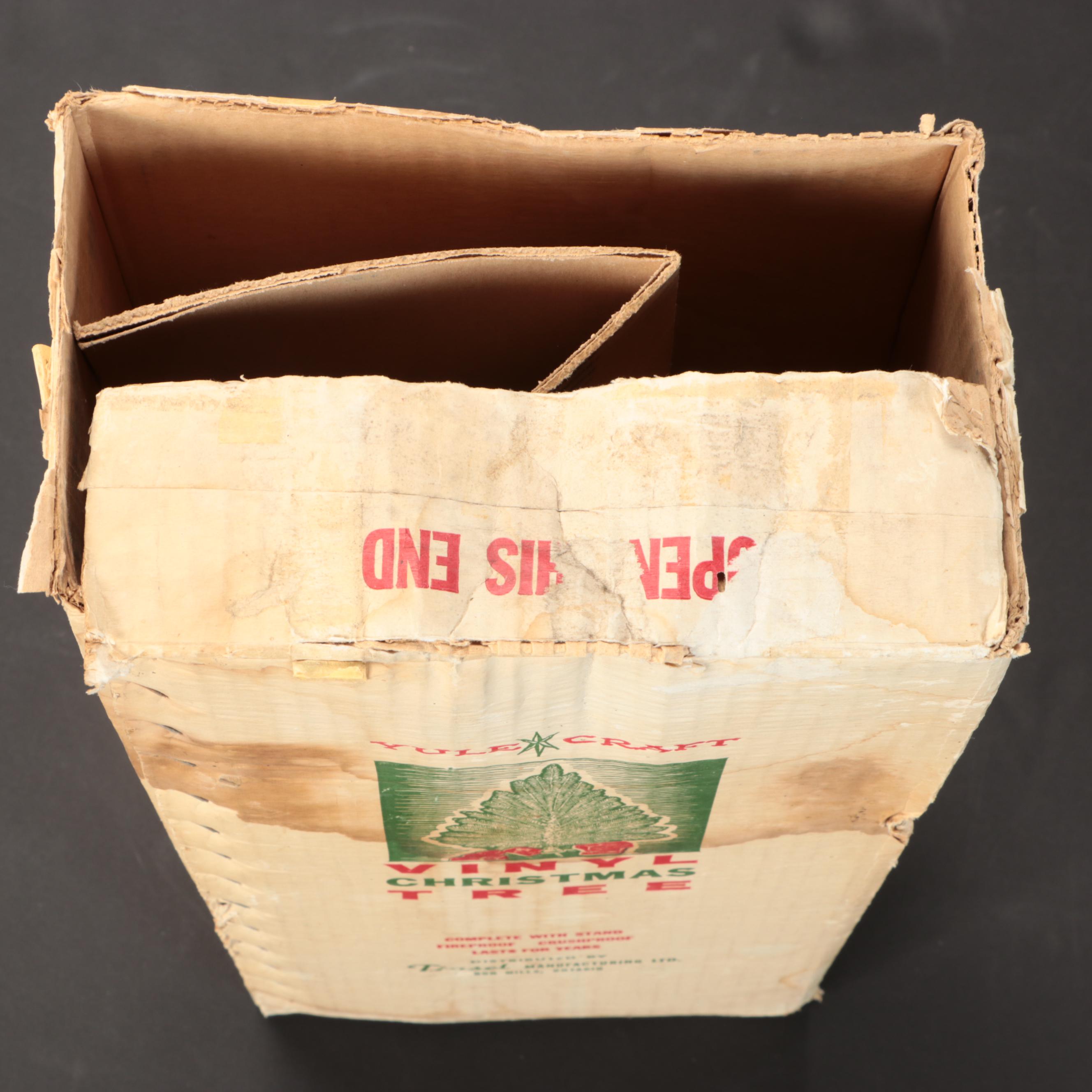 Yule Craft Vinyl Tinsel Christmas Tree with Stand, Vintage