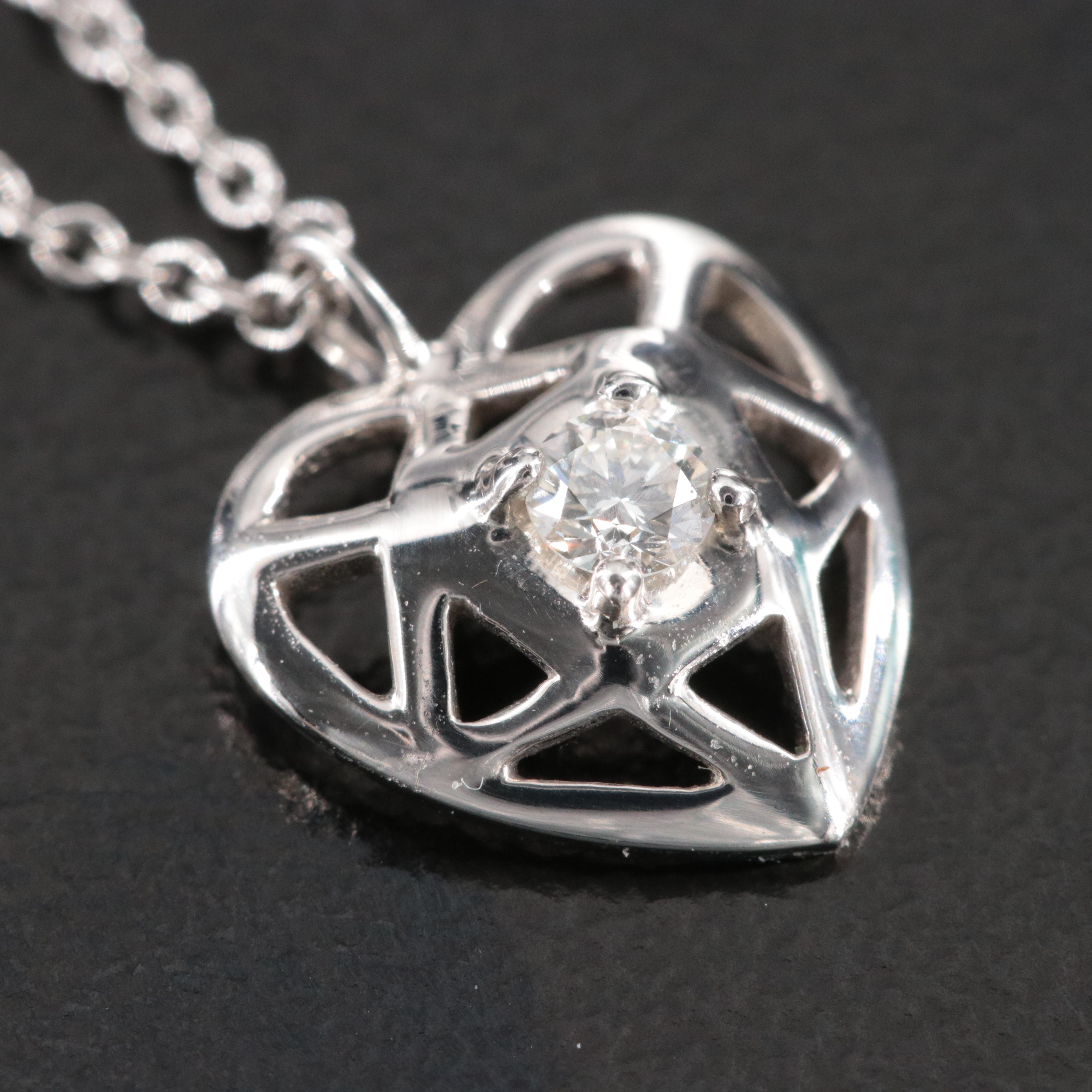 Paloma Picasso for Tiffany & Co. 18K Diamond Heart Necklace