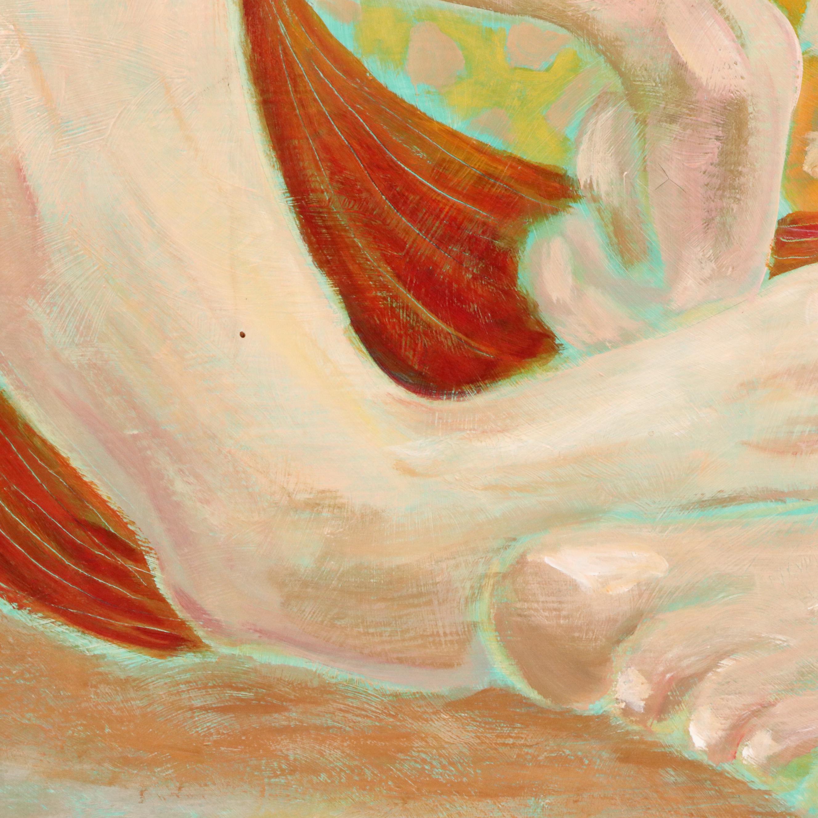 Marek Bohemus Oil Painting "A Man and His Dog II," 21st Century