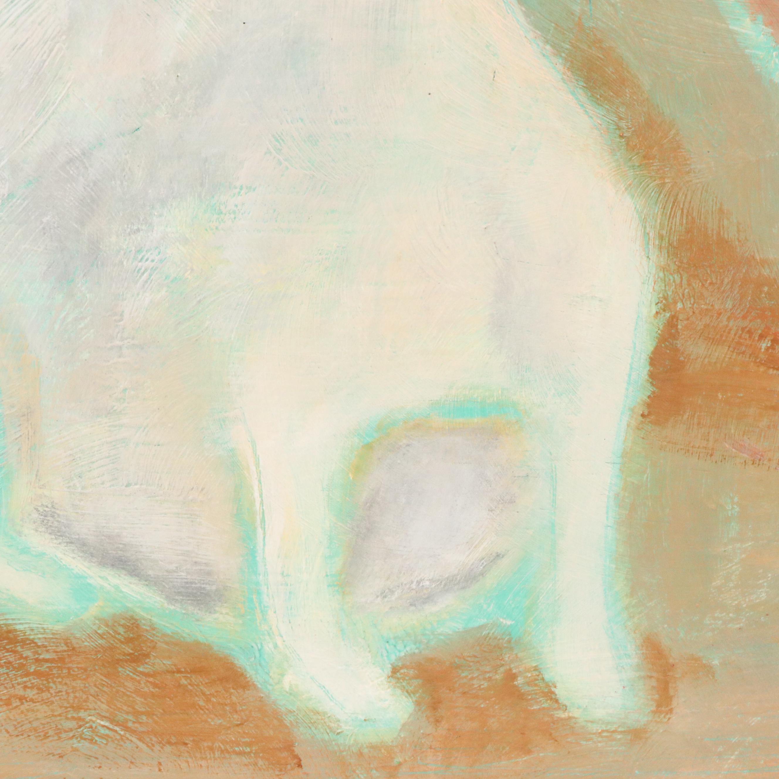 Marek Bohemus Oil Painting "A Man and His Dog II," 21st Century