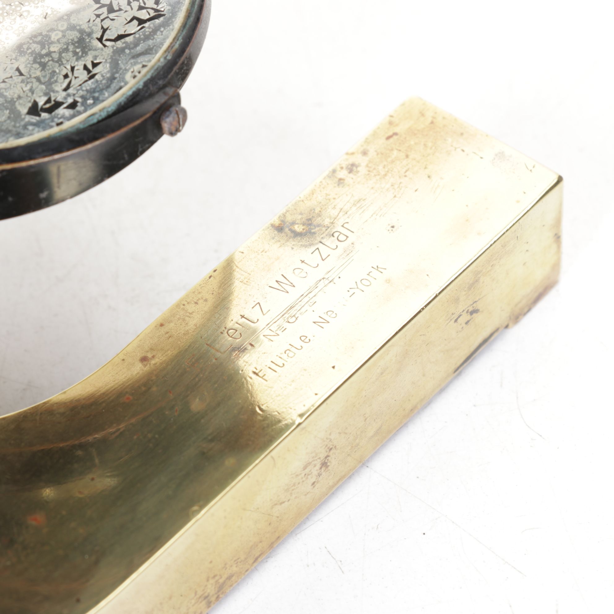 E. Leitz Wetzlar Brass Microscope with Case & Accessories