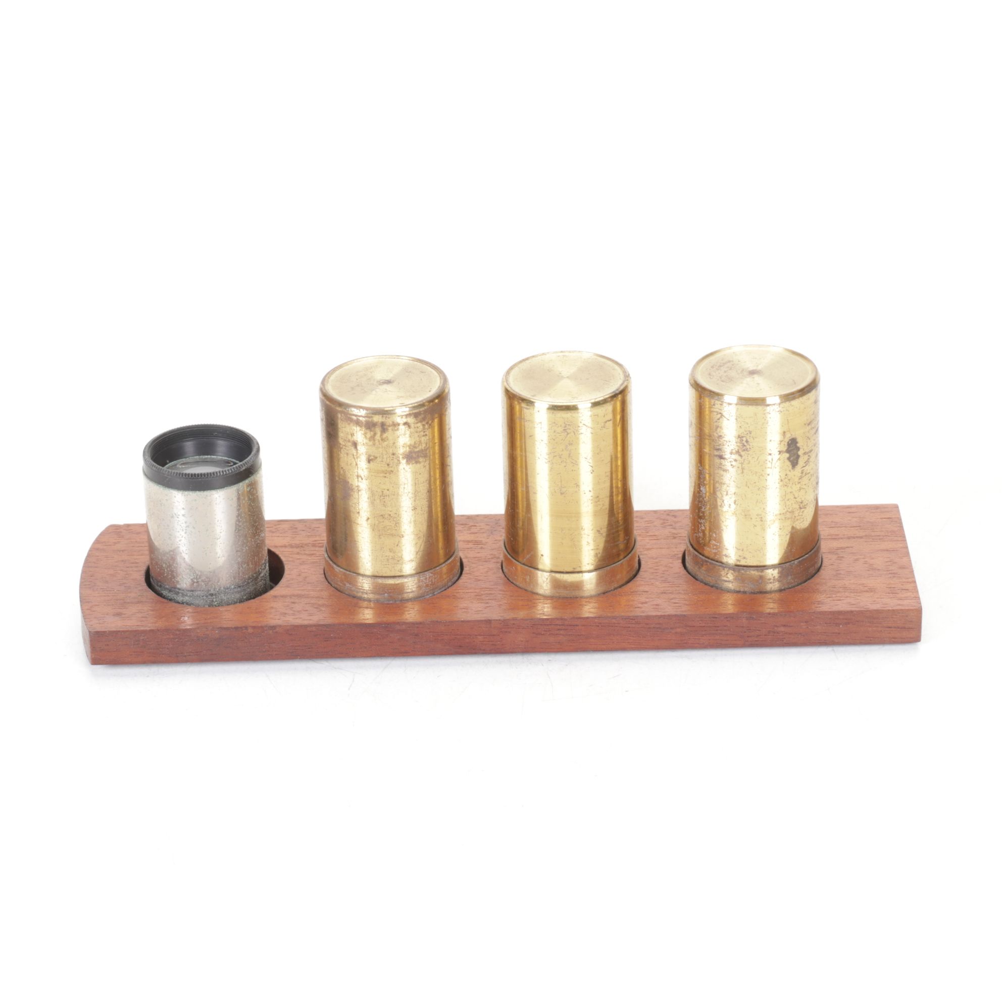 E. Leitz Wetzlar Brass Microscope with Case & Accessories