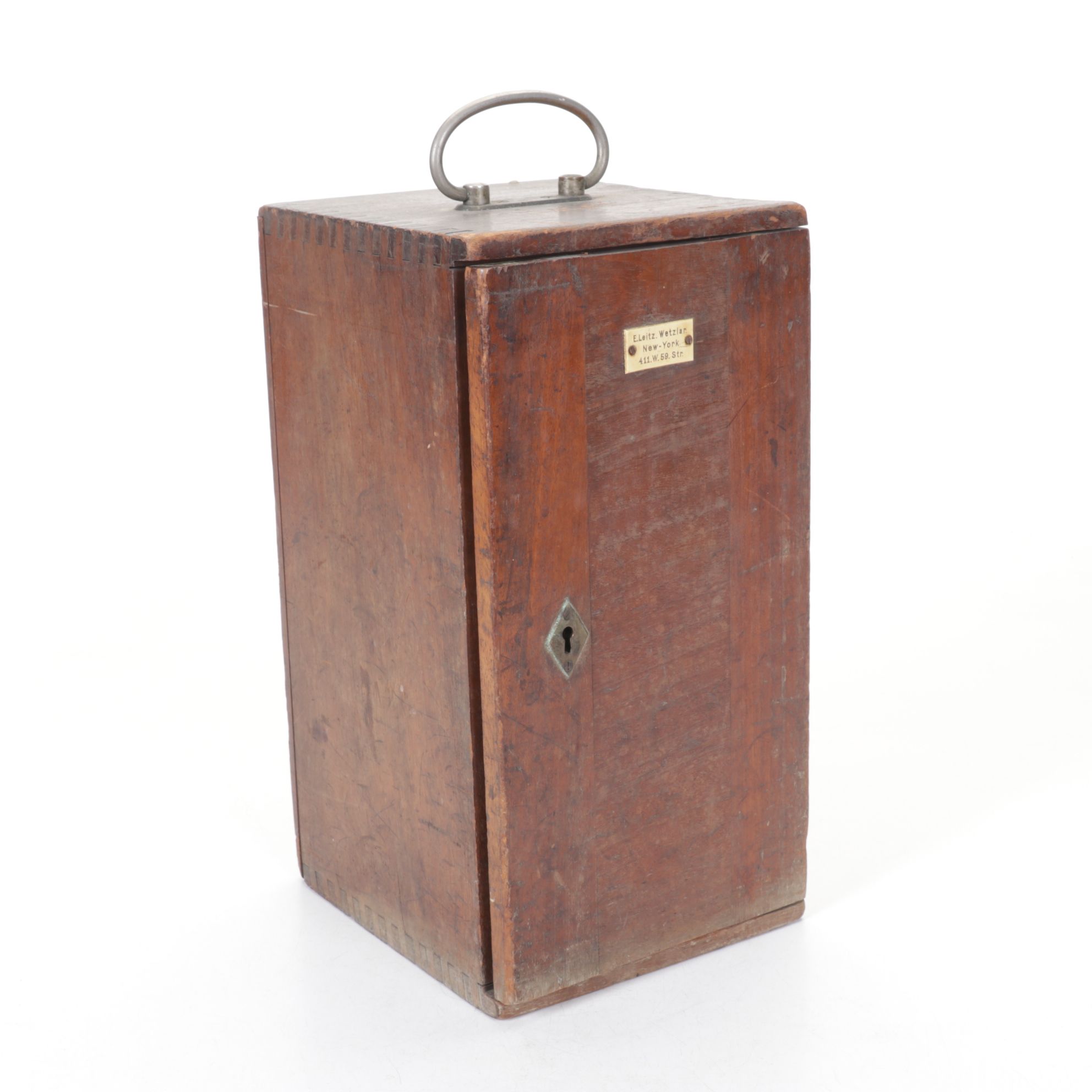 E. Leitz Wetzlar Brass Microscope with Case & Accessories