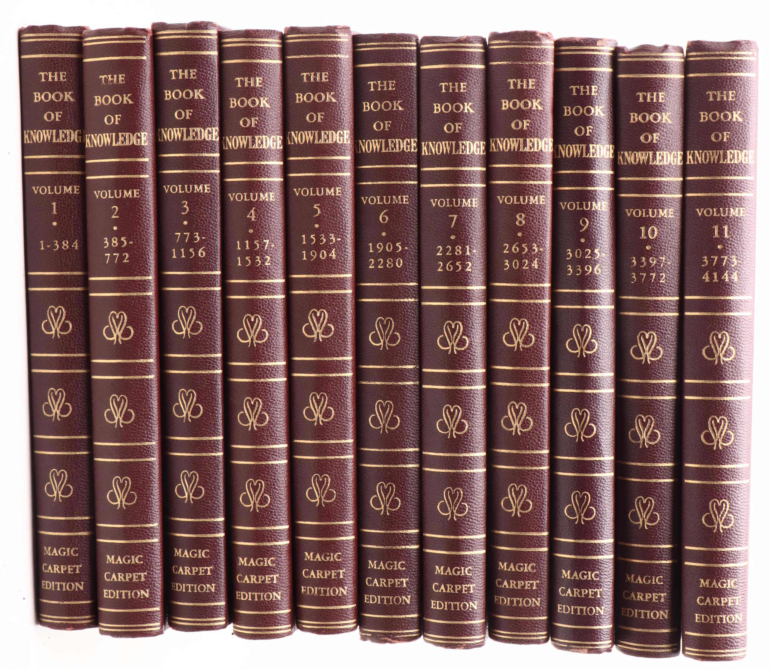 "The Book of Knowledge" Children's Encyclopedia Complete Set, 1955