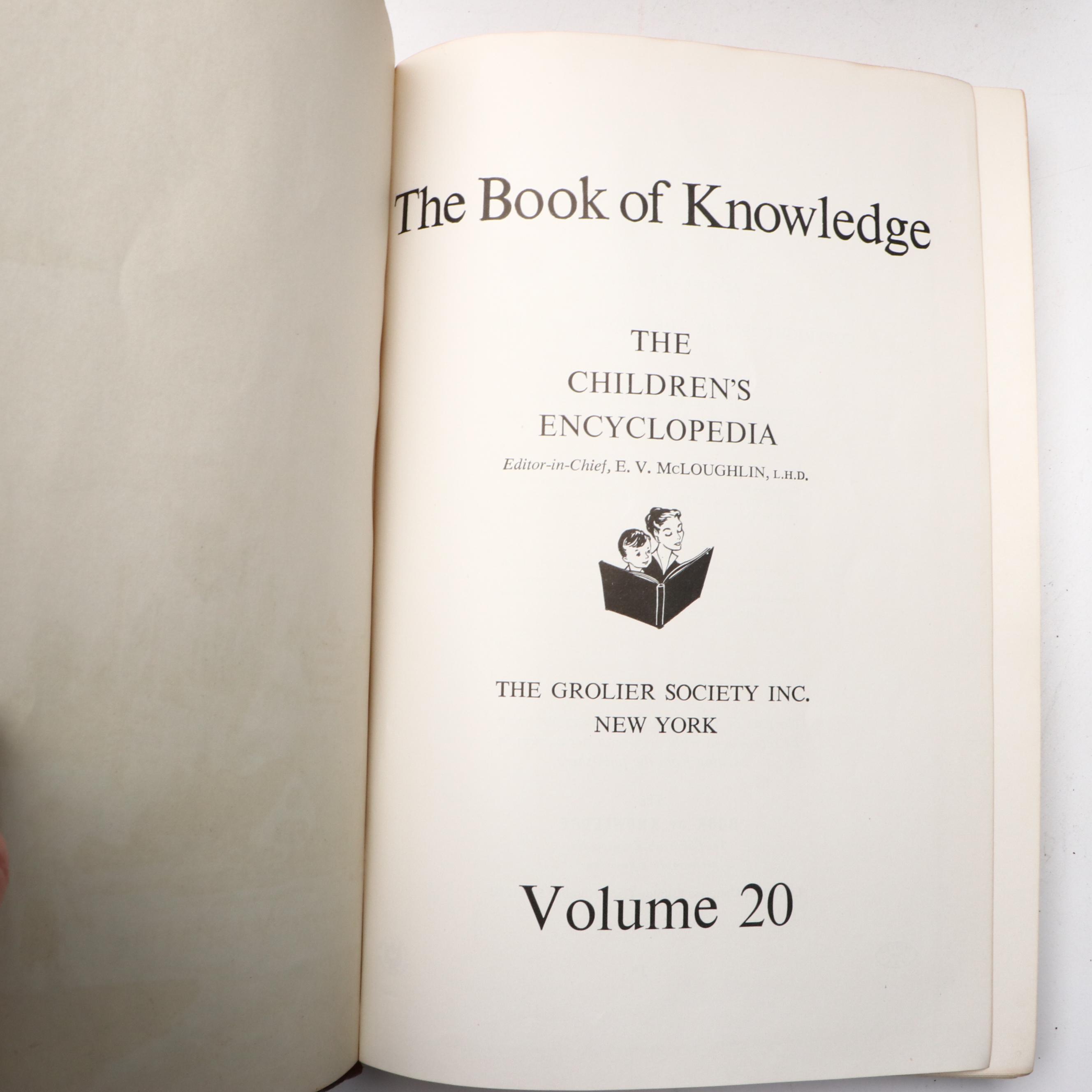 "The Book of Knowledge" Children's Encyclopedia Complete Set, 1955