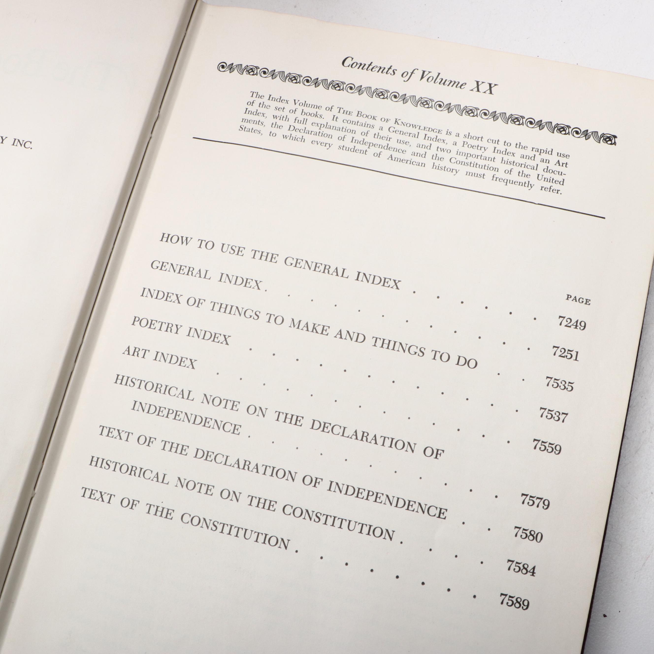 "The Book of Knowledge" Children's Encyclopedia Complete Set, 1955