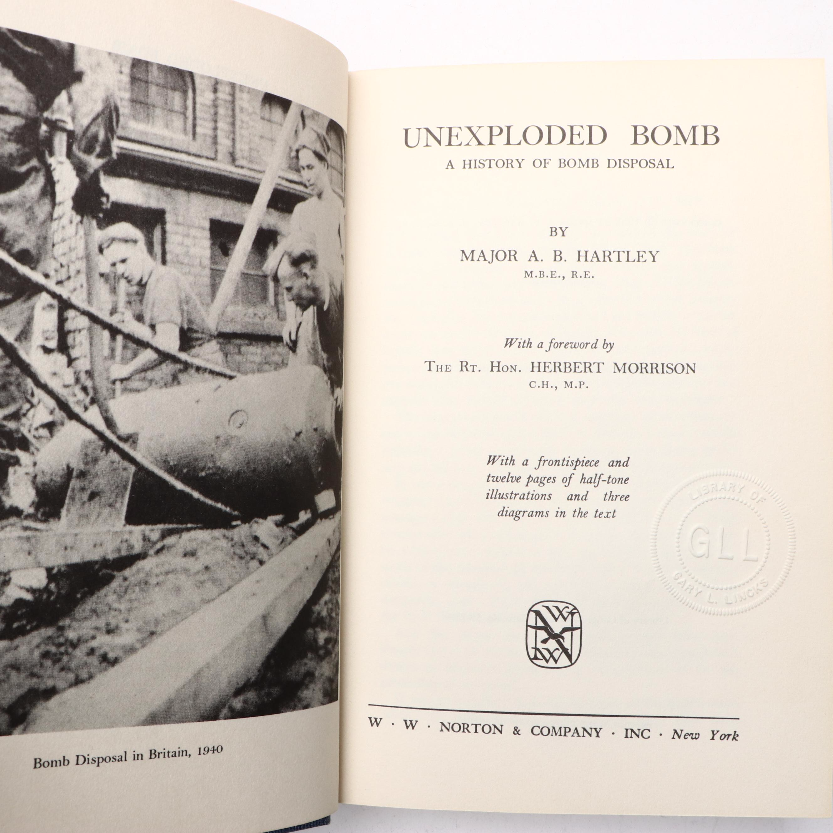 "Unexploded Bombs" by Major Hartley with More WWII and Royal Air Force Books