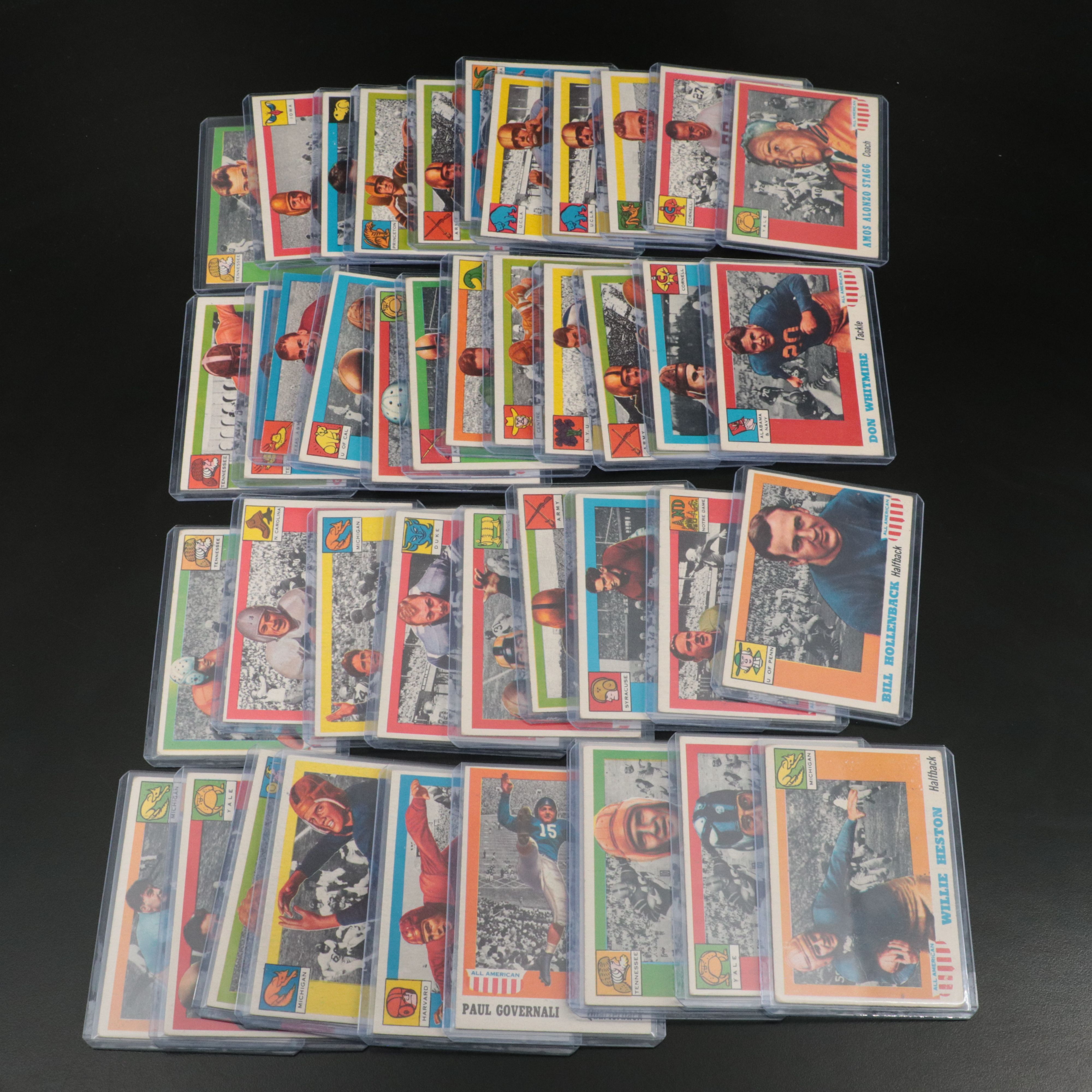 1955 Topps All-American Football Cards Featuring Niles Kinnick & Herman Hickman