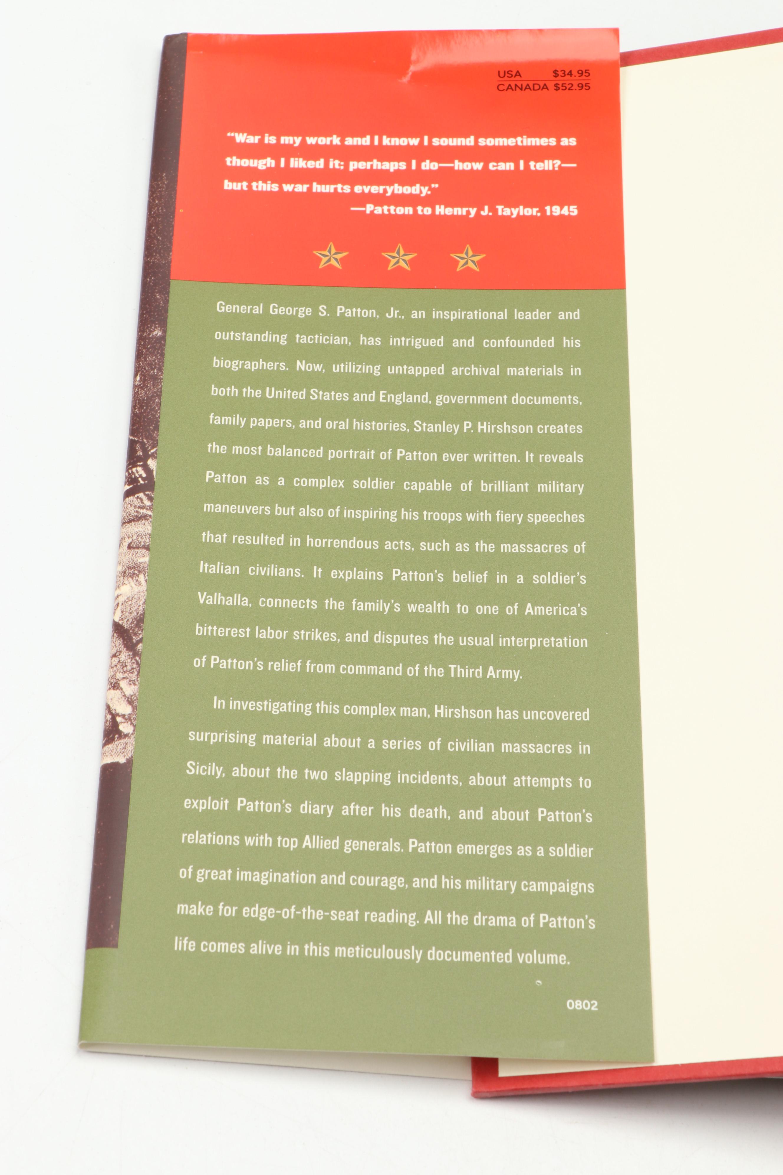 "General Patton" First Edition by Stanley P. Hirshson with More WWII Books