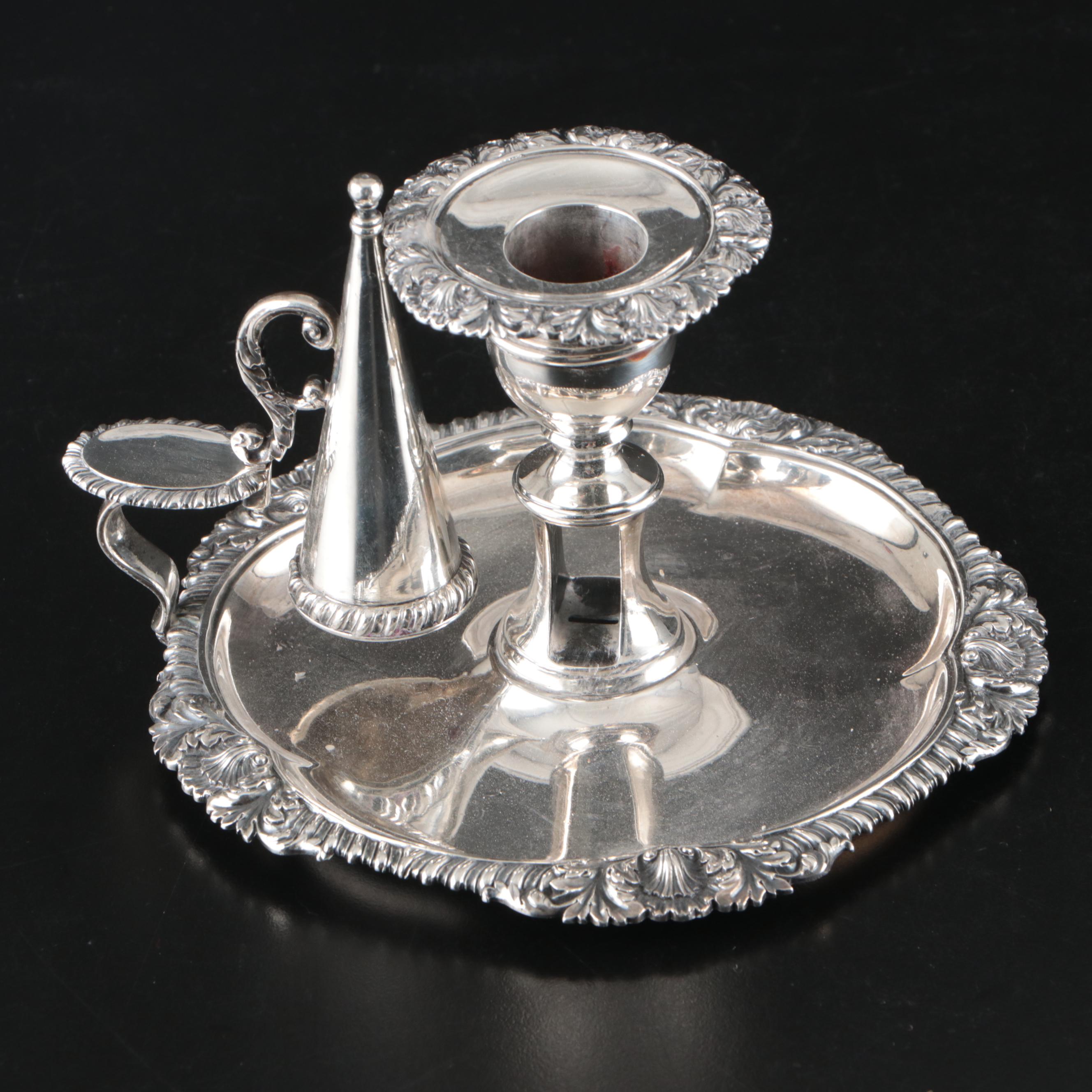 Rebecca Emes & Edward Barnard Sterling Silver Candle Holder, 1903