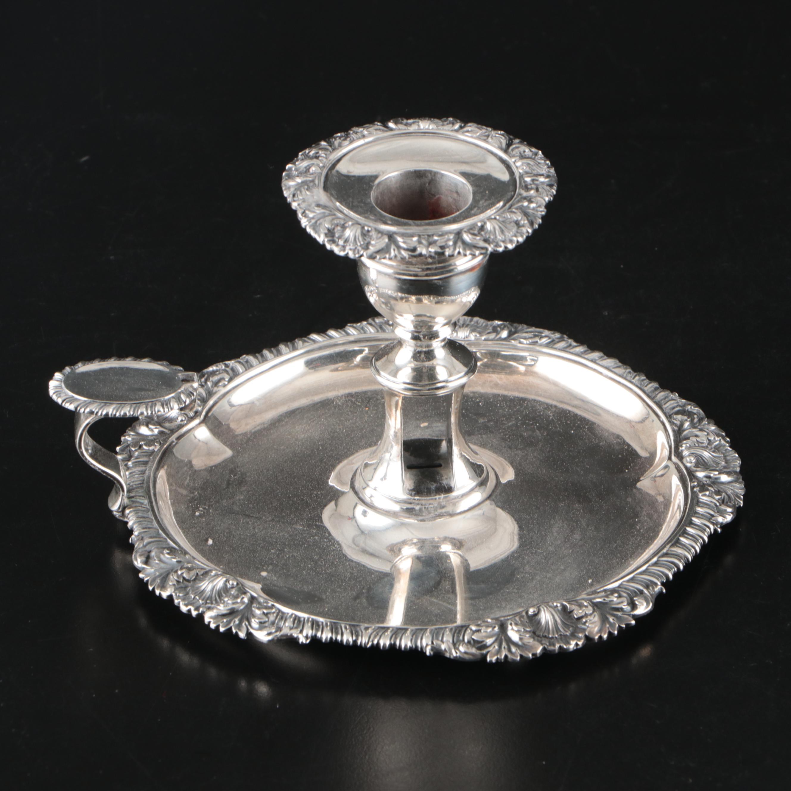 Rebecca Emes & Edward Barnard Sterling Silver Candle Holder, 1903