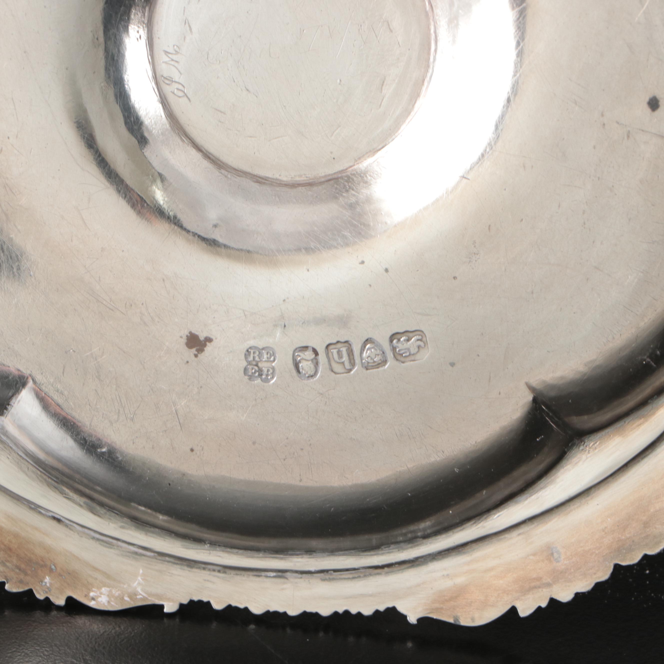 Rebecca Emes & Edward Barnard Sterling Silver Candle Holder, 1903