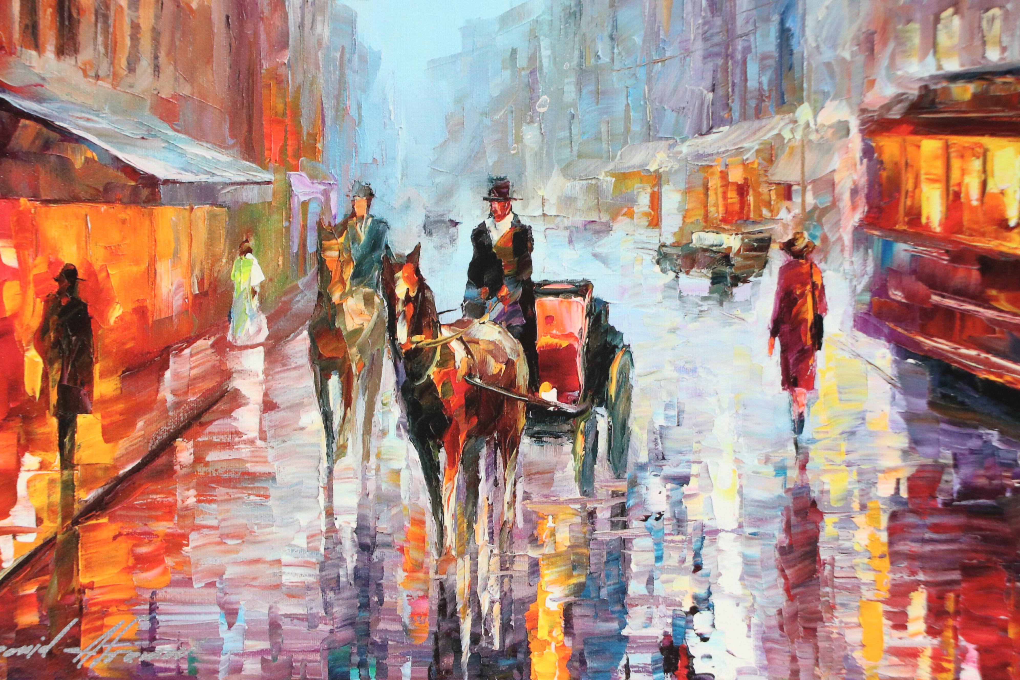 Leonid Afremov Giclée "Los Angeles 1925," 21st Century