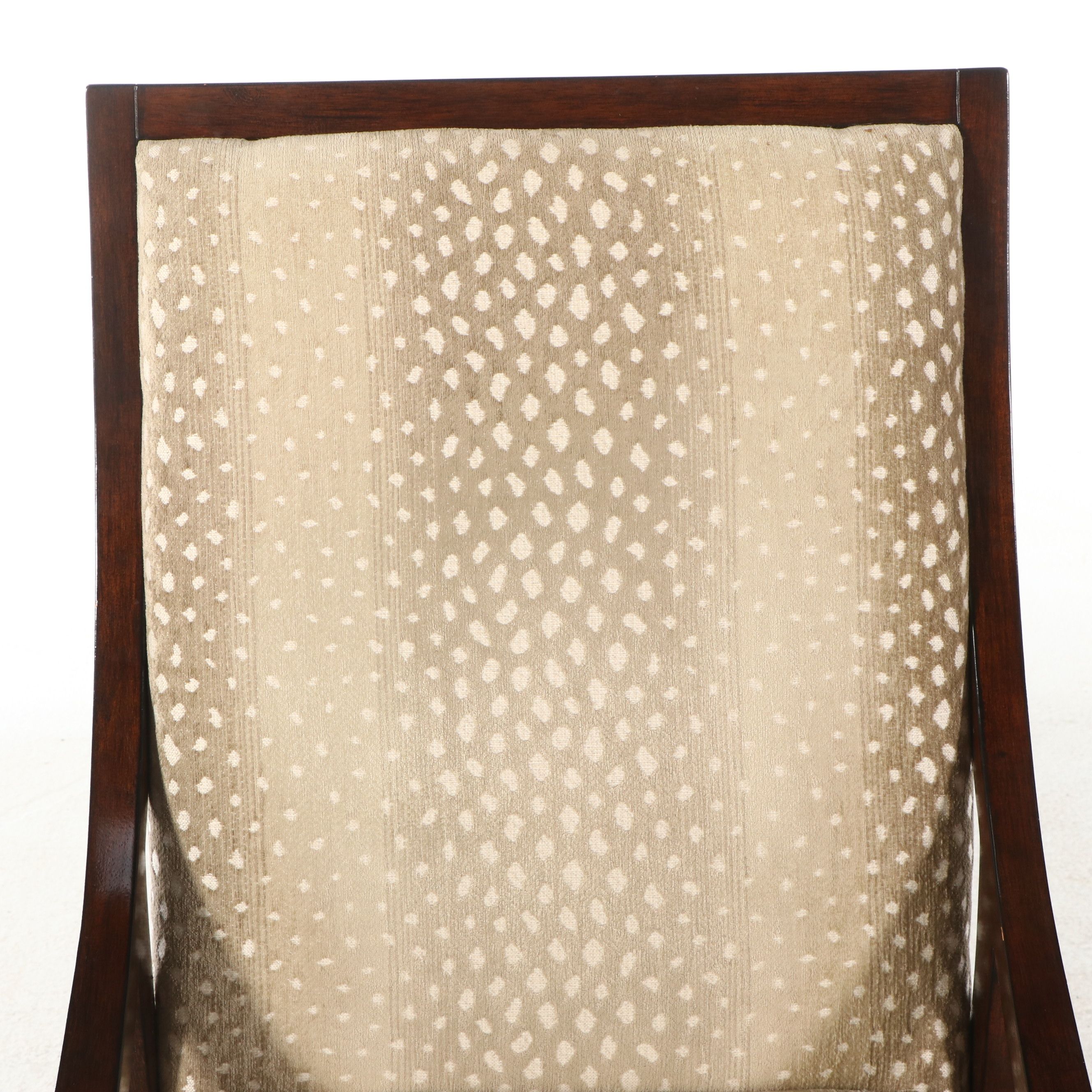 Pair of Contemporary Fabric Upholstered Wood Side Chairs